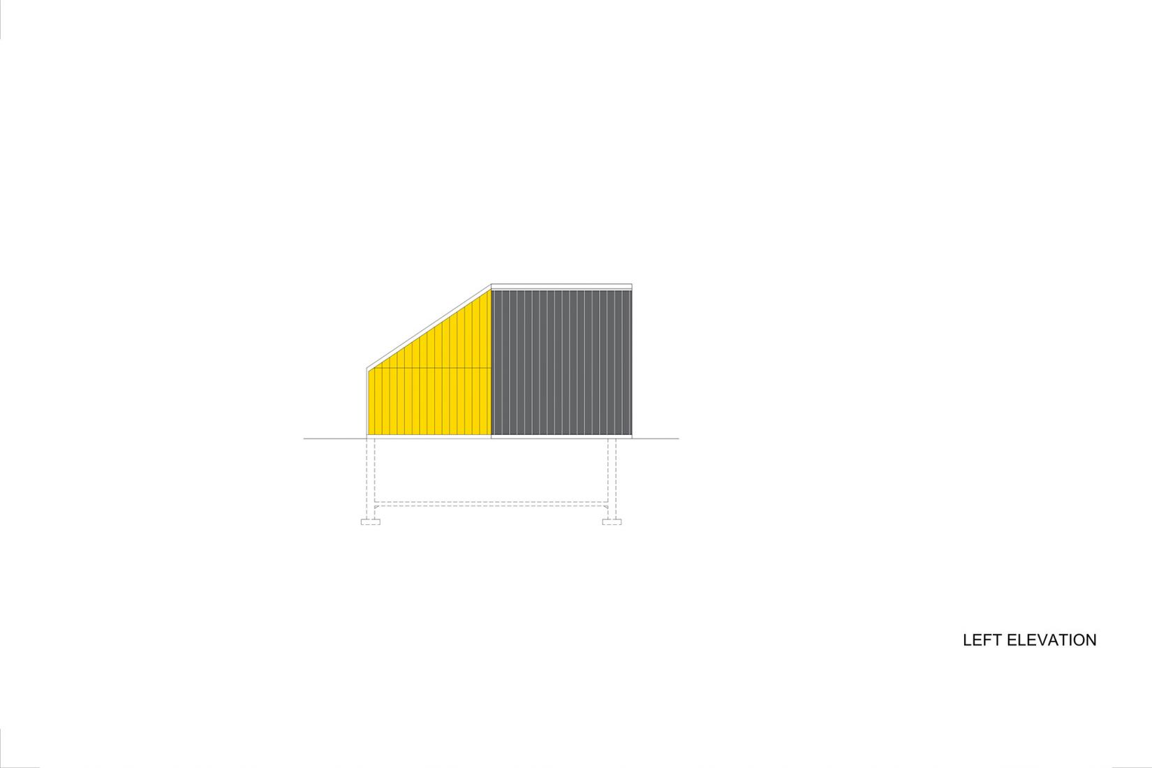 Elevation. Oblong Farm by Scalar Architecture.