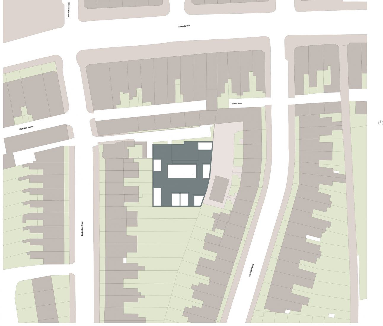 Site plan. Courtyard housing by Sergison Bates architects LLP.