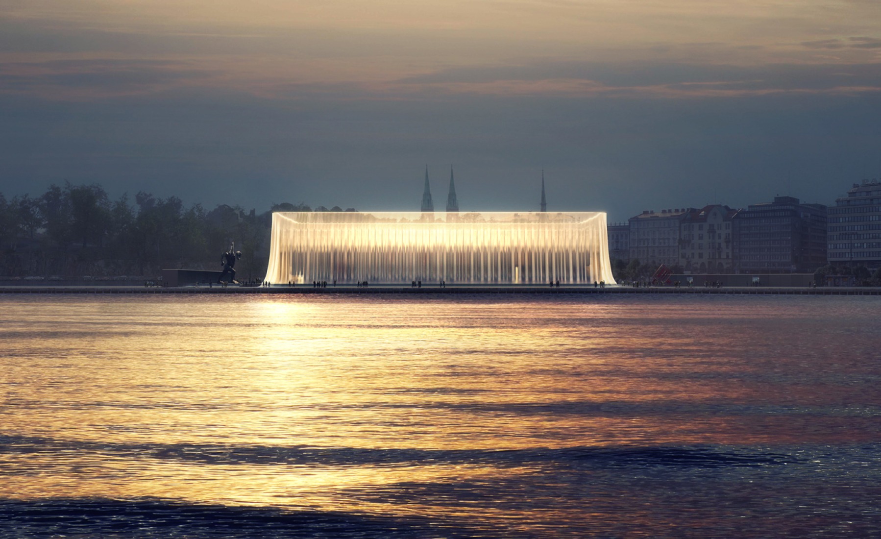 Asif Khan: Guggenheim Helsinki, Finland, 2015. Imagen cortesía de Asif Khan.