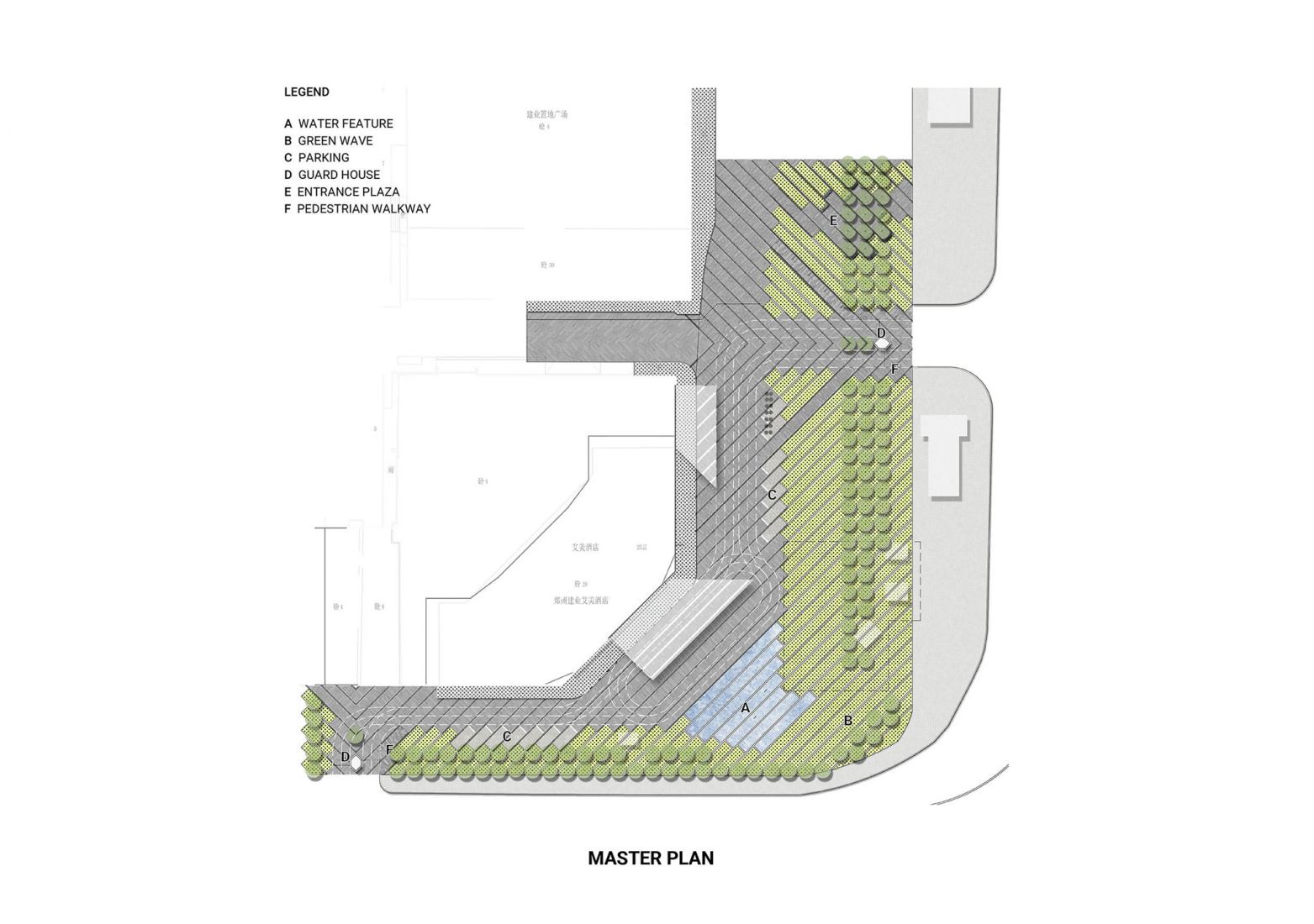 Ground floor plan. Le Meridien landscape by Shma Company Limited. 