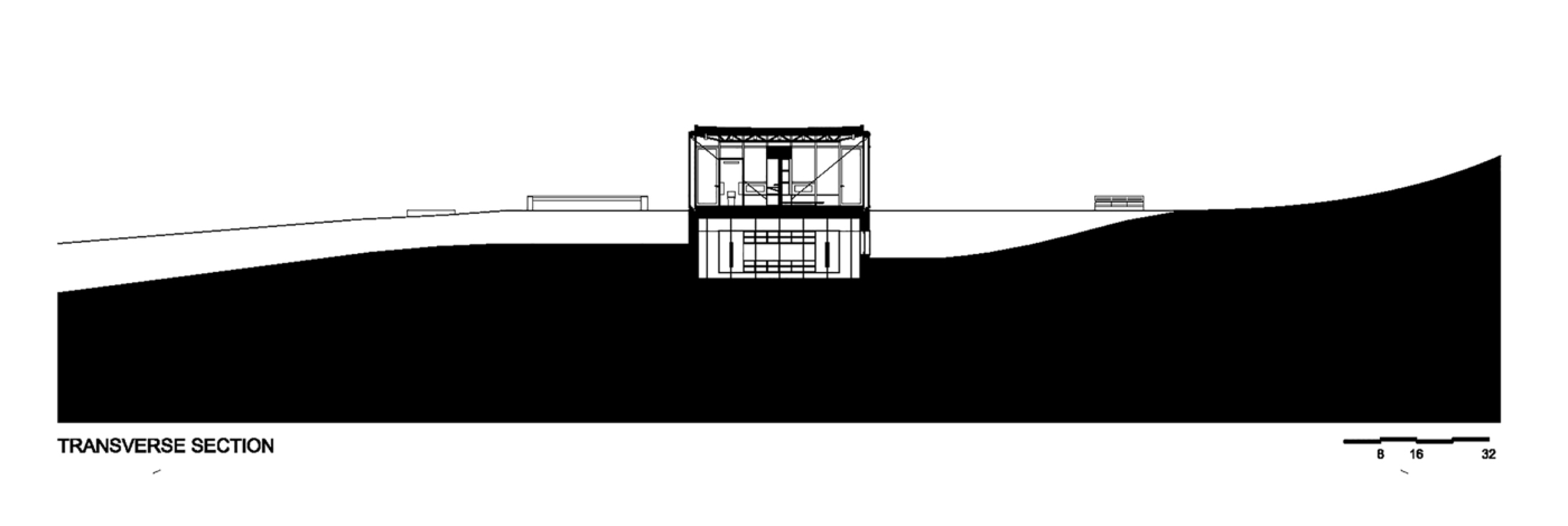 Sección transversal. Casa Shokan por Jay Bargmann.