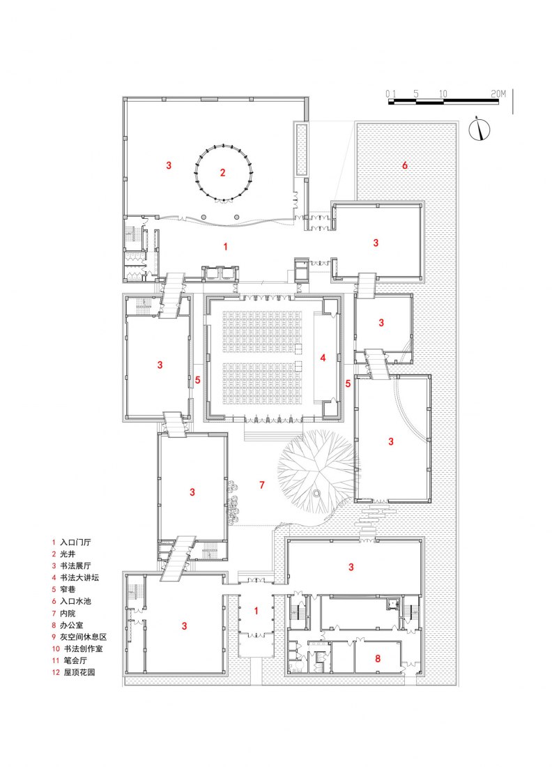 First floor plan. Shuyang Art Gallery by Danshen Dong. Courtesy by UAD