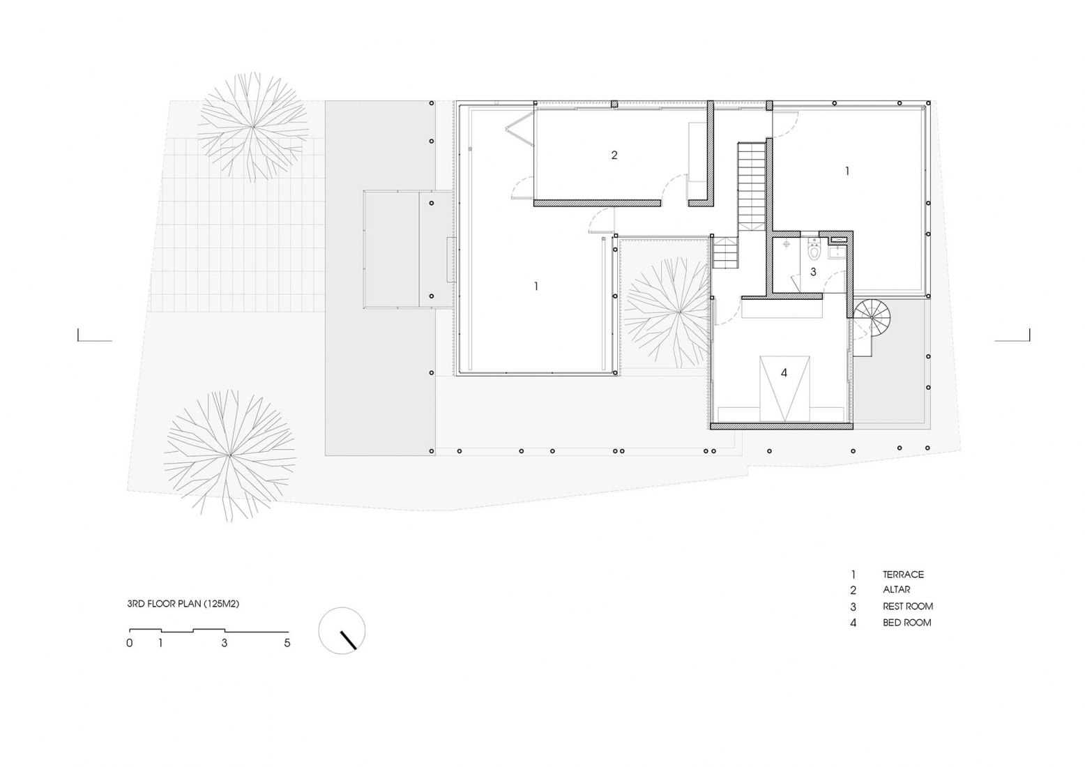 Third Floor Plan. P&T House by SILAA Architects and BHA Studio