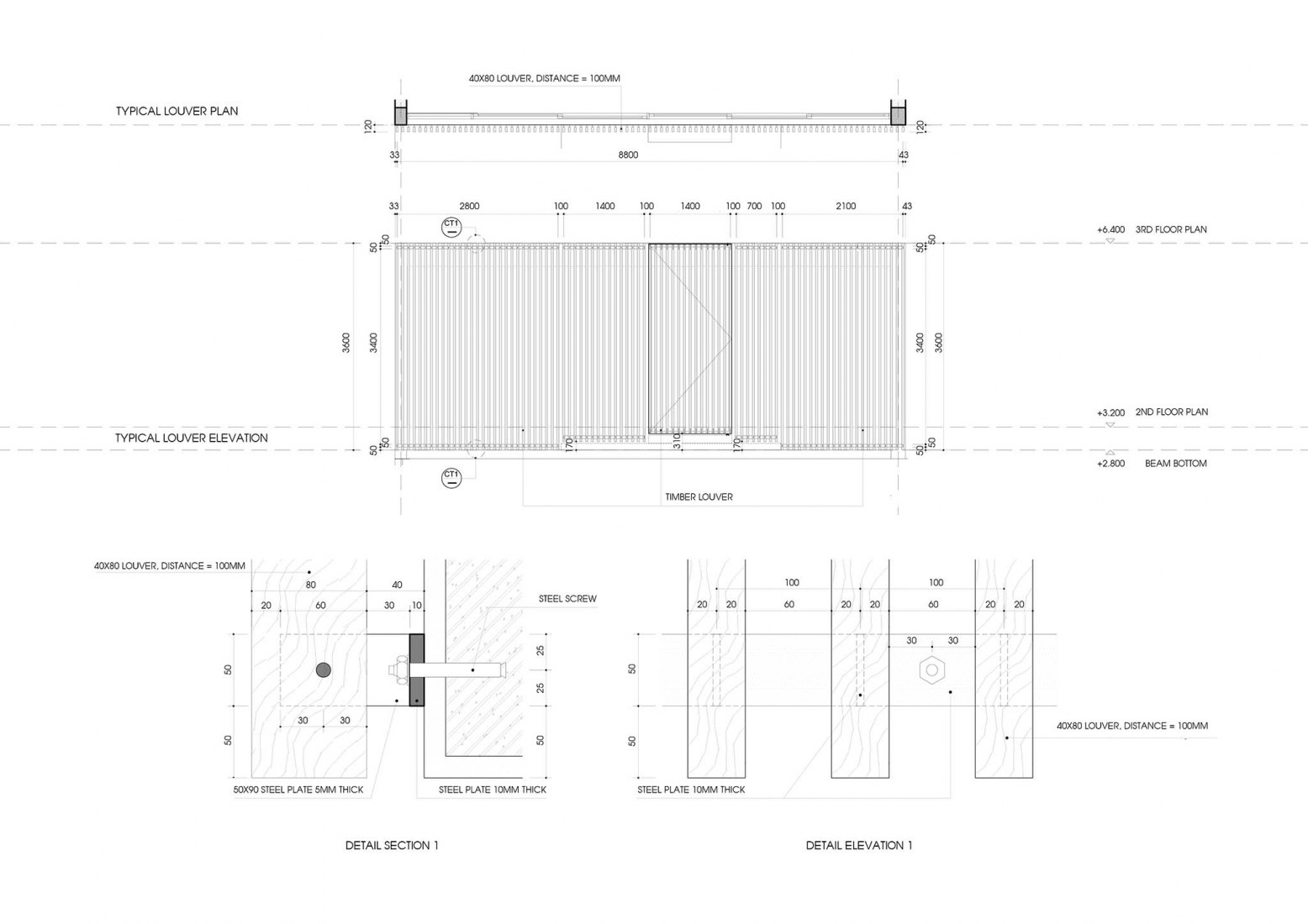 Elevation and Section. P&T House by SILAA Architects and BHA Studio
