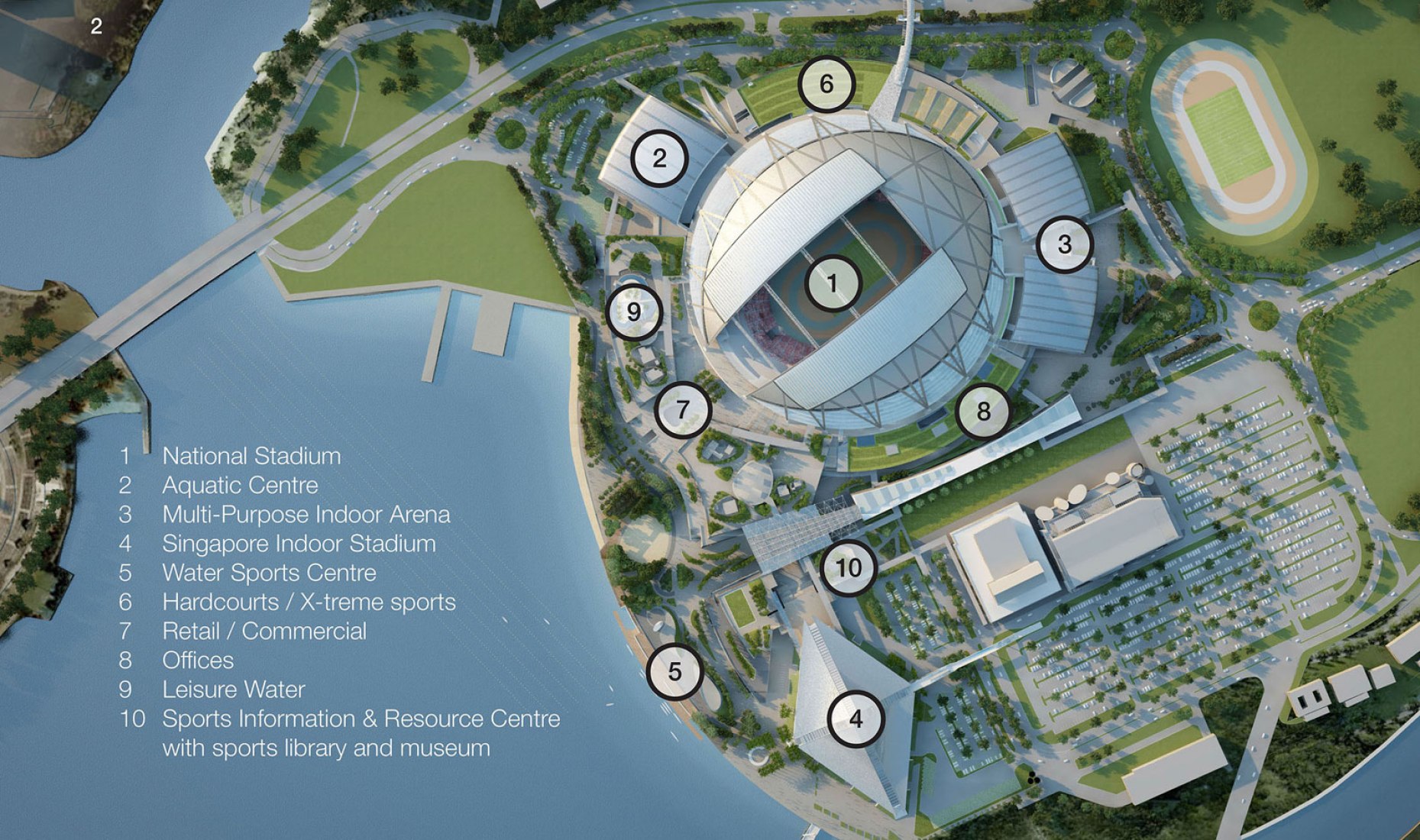 Estadio Nacional de Singapur por ARUP Associates.