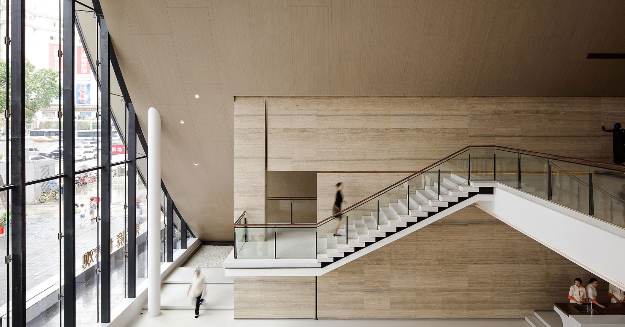 Aisle for 2 floor. SINO-OCEAN. Oriental Worldview Sales Center. Photograph by Yuchen Chao. Copyright by Waterfrom Design 