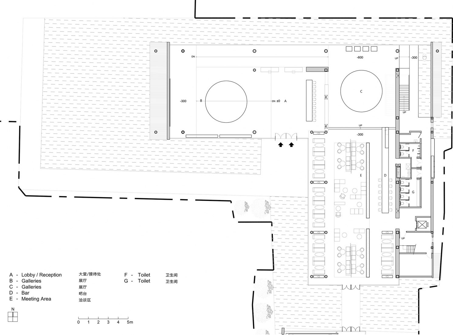 First Floor A-Building. SINO-OCEAN. Oriental Worldview Sales Center. Courtesy of Waterfrom Design 