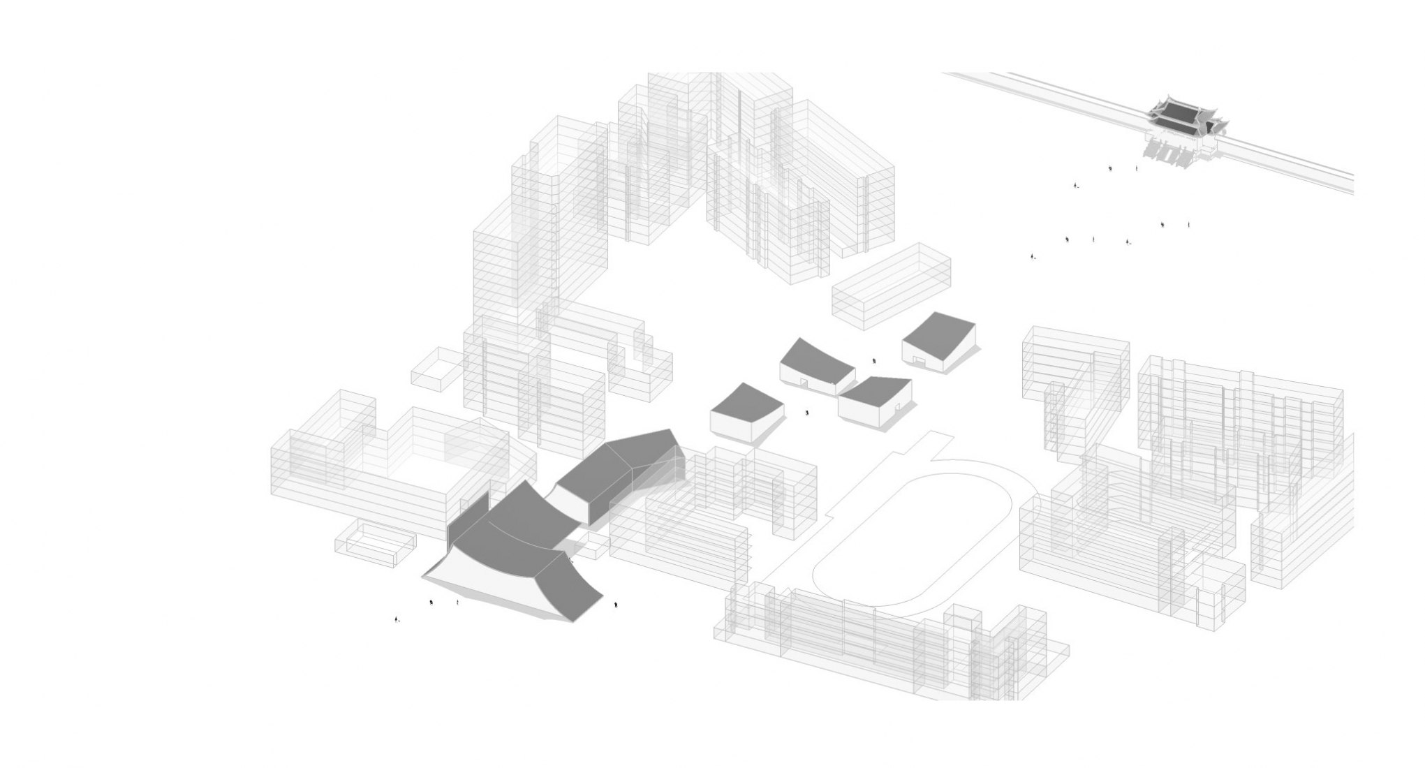 Conceptual models. SINO-OCEAN. Oriental Worldview Sales Center. Courtesy of Waterfrom Design 