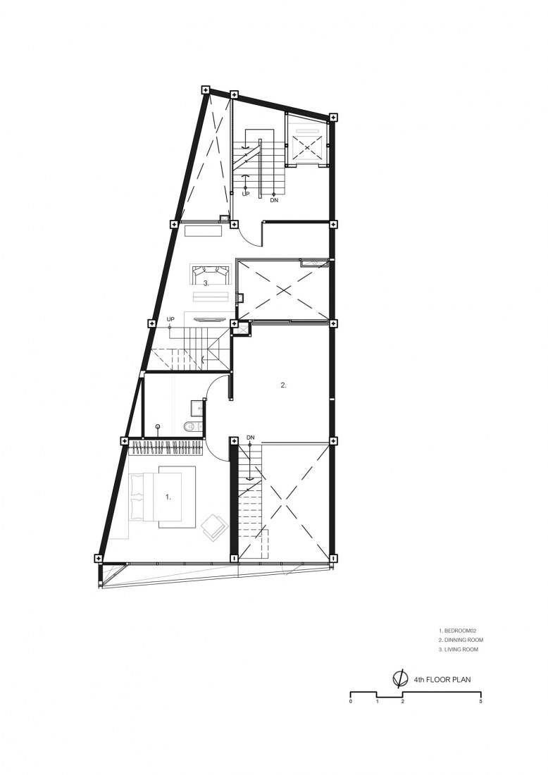 Planta cuarta. Siri House por IDIN Architects. Cortesía de los arquitectos