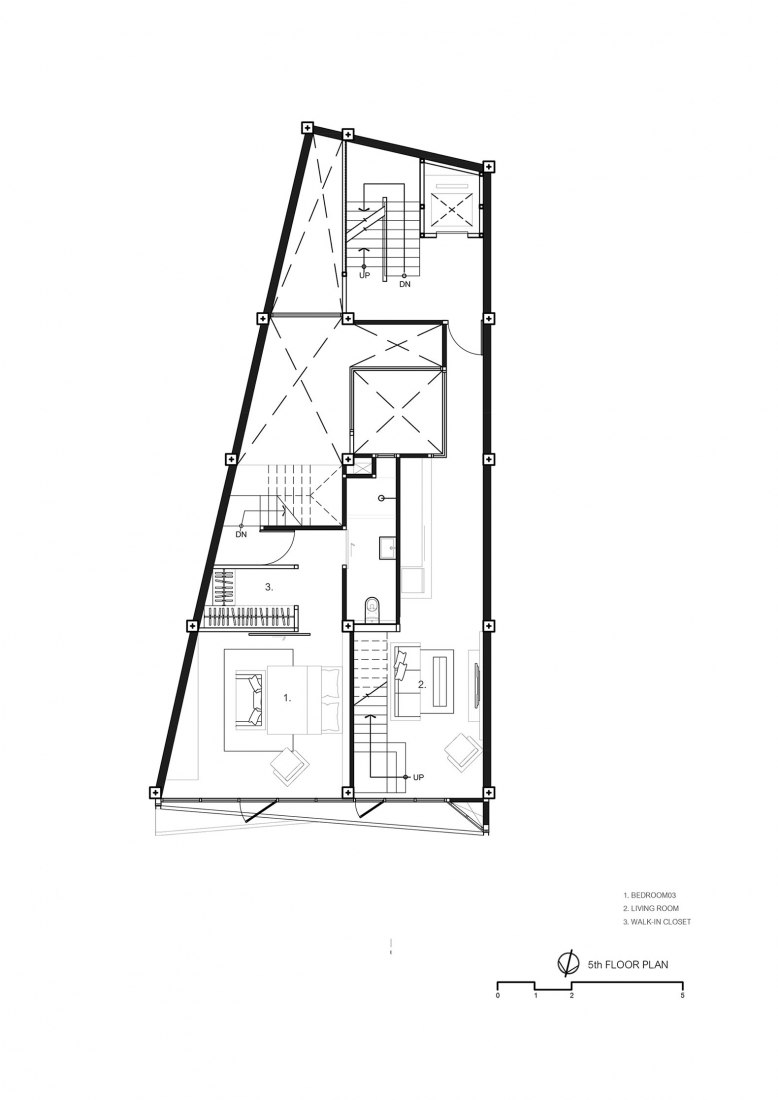 Planta quinta. Siri House por IDIN Architects. Cortesía de los arquitectos