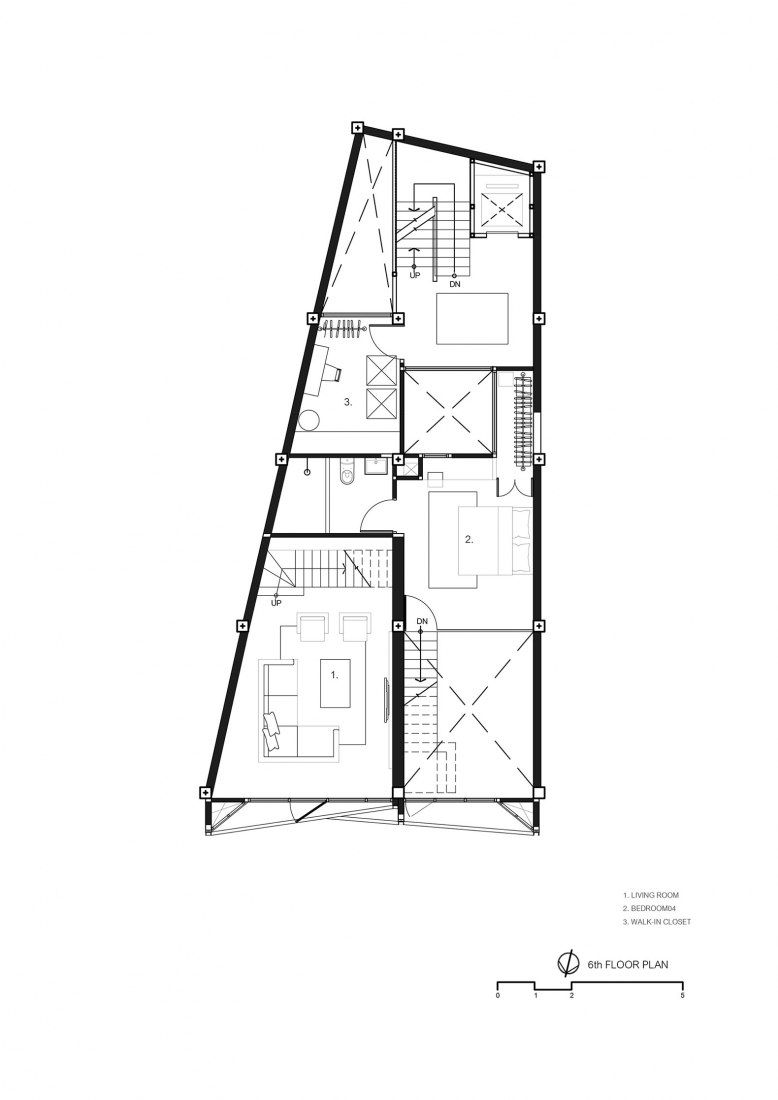 Planta sexta. Siri House por IDIN Architects. Cortesía de los arquitectos