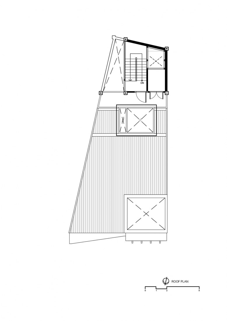 Planta cubierta. Siri House por IDIN Architects. Cortesía de los arquitectos