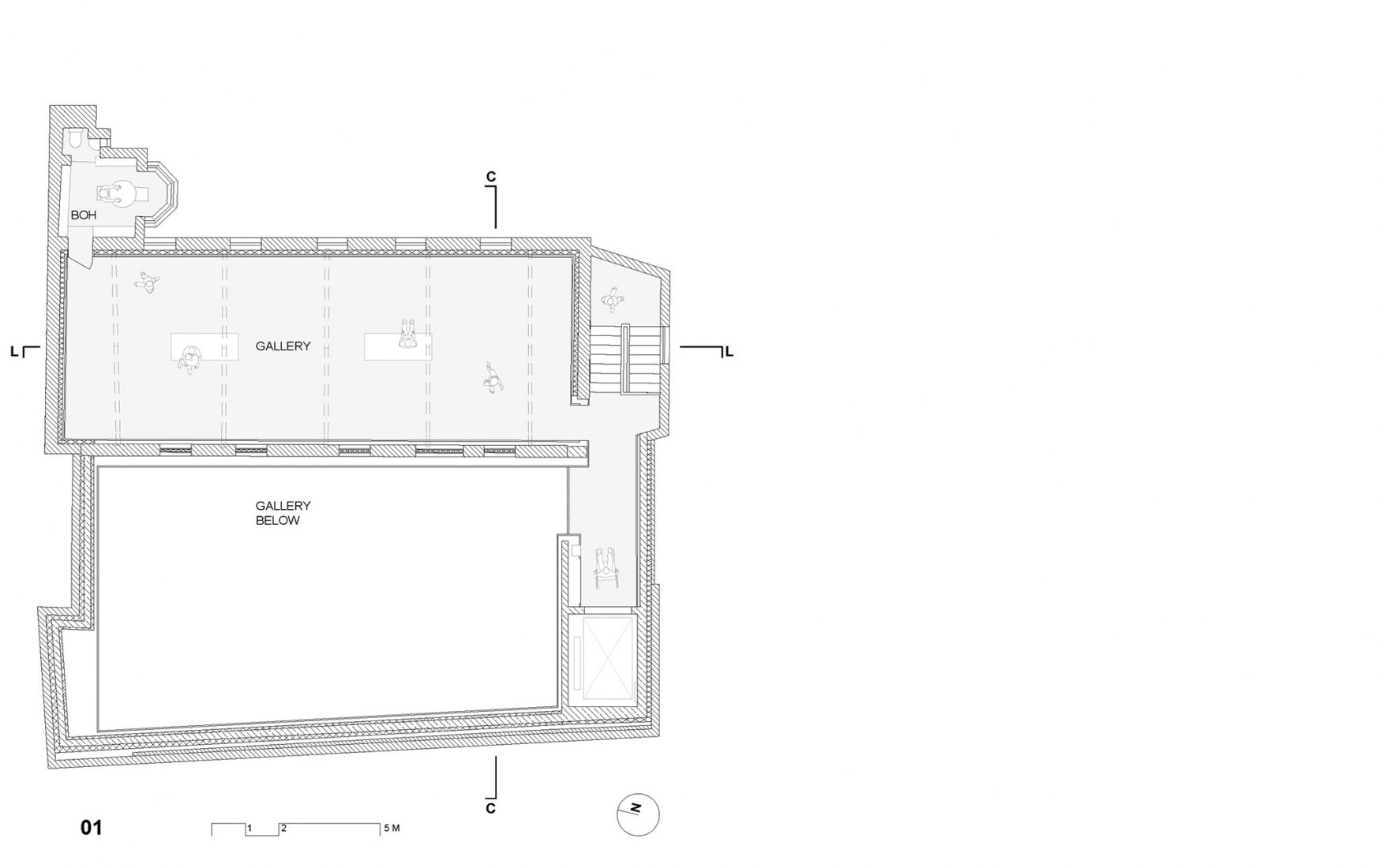 Primera planta. Centro Gilbert & George por SIRS Architects.