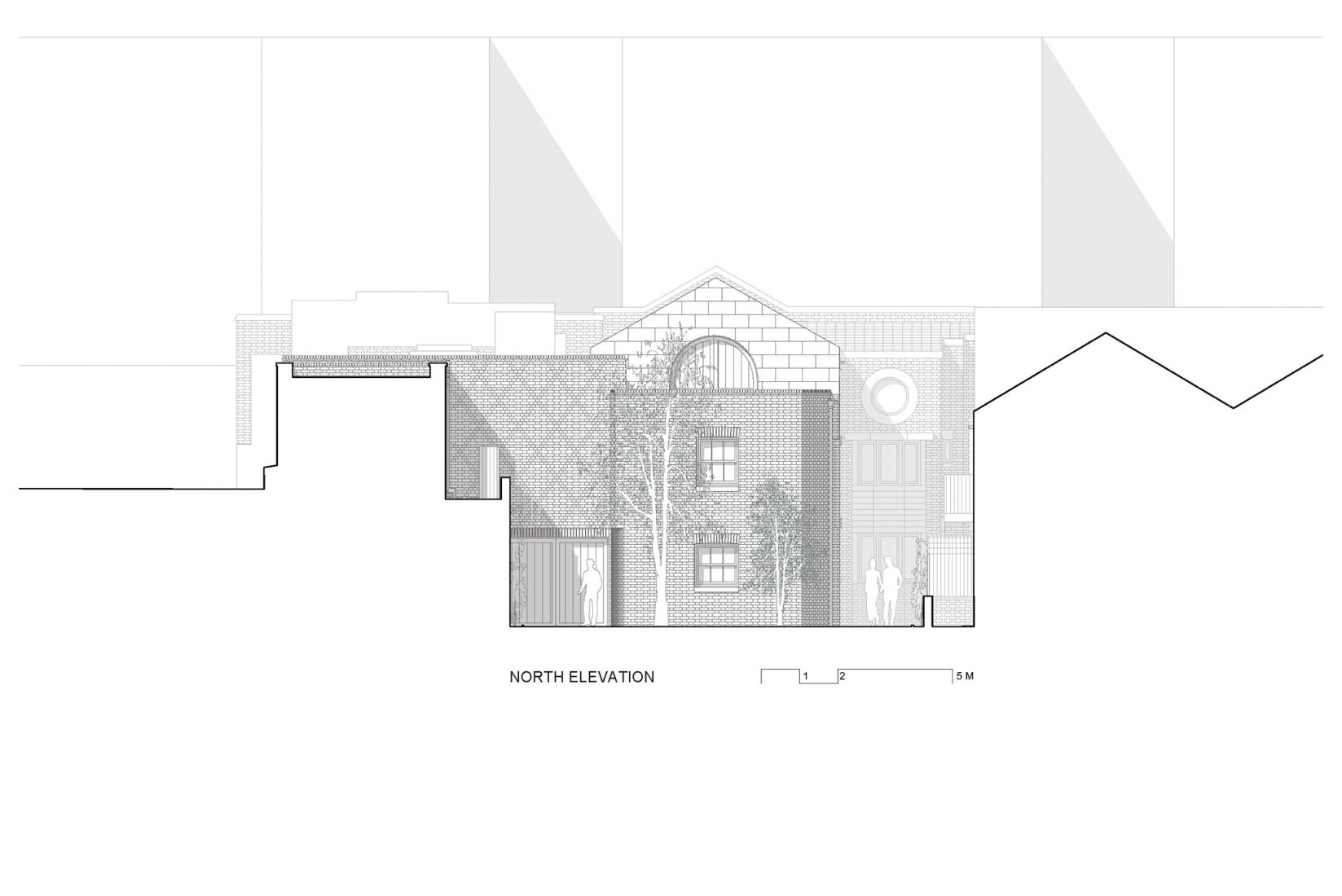 Alzado. Centro Gilbert & George por SIRS Architects.