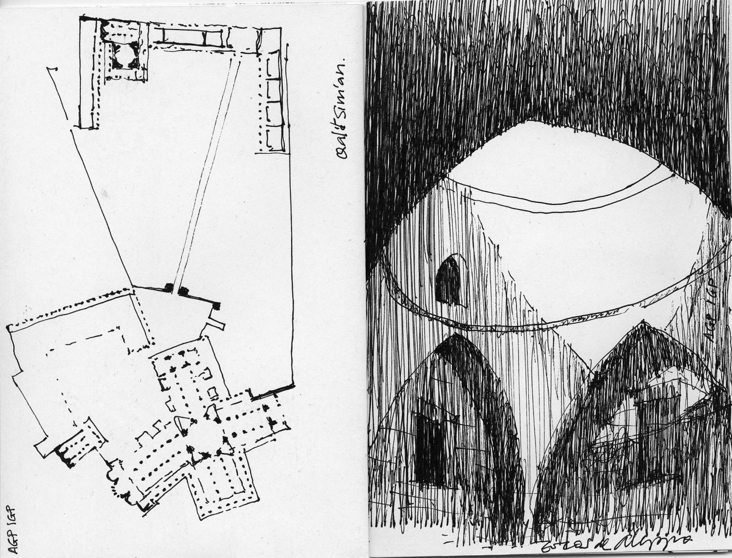 Paredes y Pedrosa, España. Croquis por Siria - Università Iuav de Venecia. Imagen cortesía de Iuav
