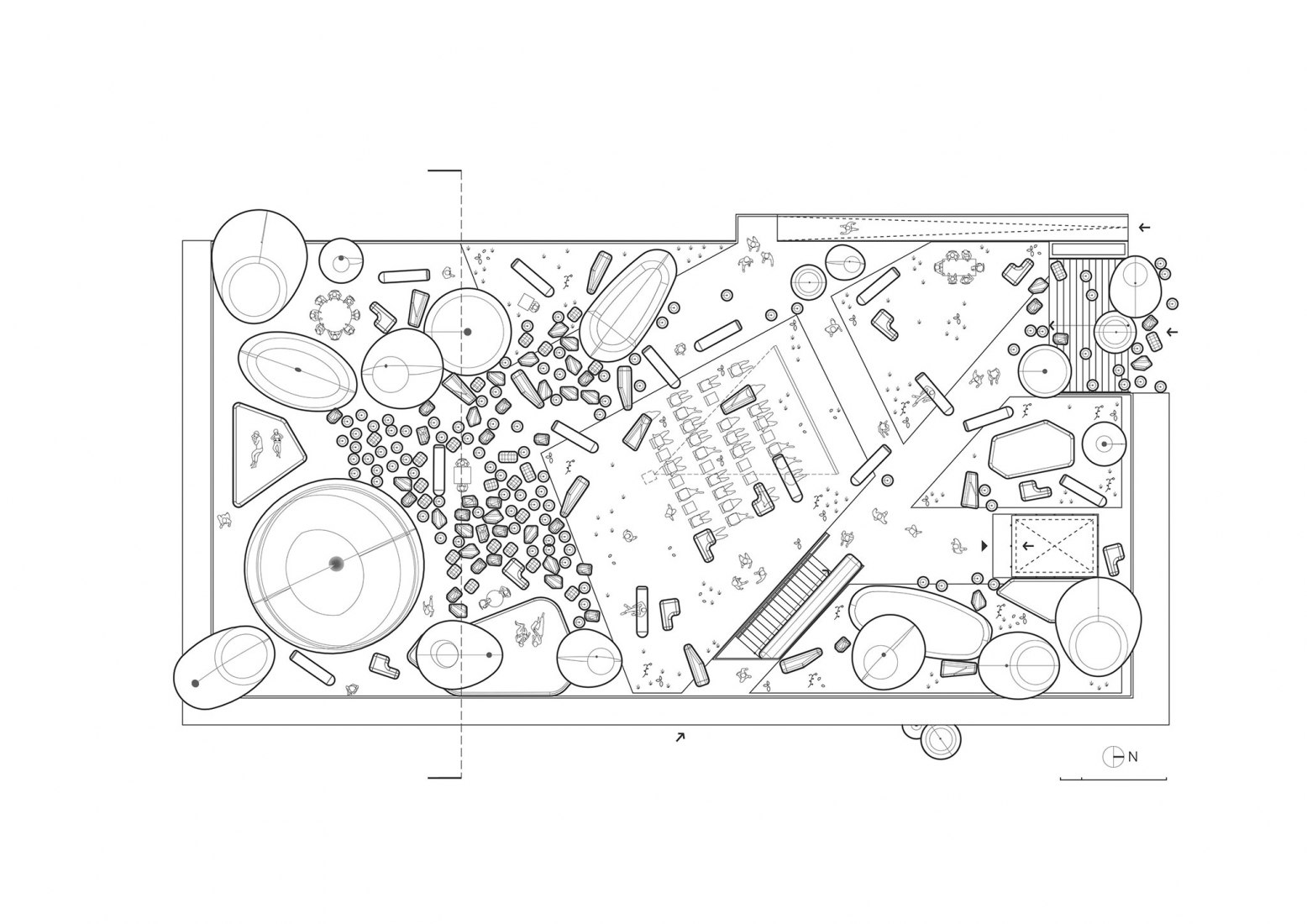 Plano de planta. New Korean Garden por SKNYPL
