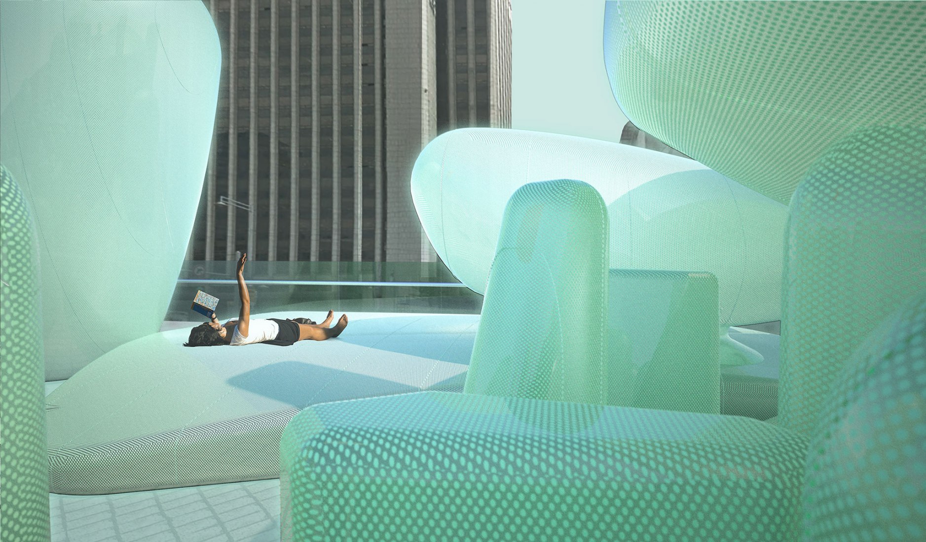 Visualización del interior. New Korean Garden por SKNYPL