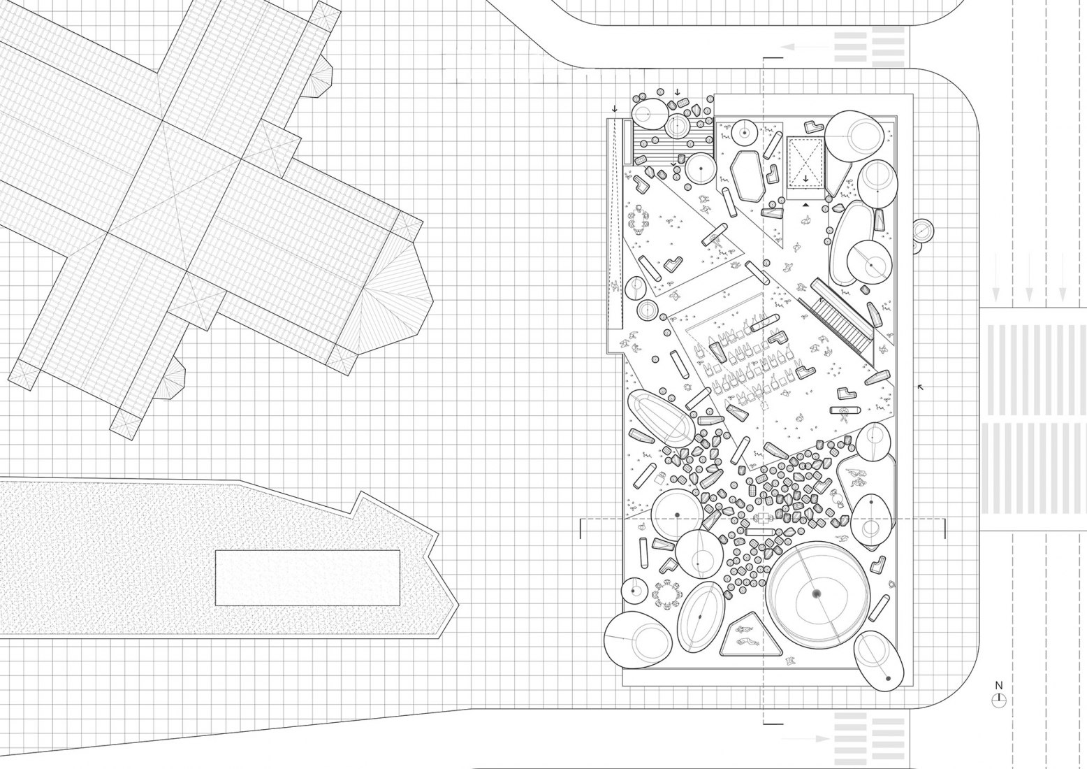 Plano de situación. New Korean Garden por SKNYPL