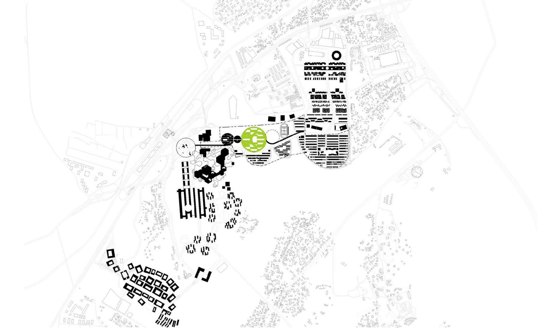Plano de situación. Instituto Skolkovo de Ciencia y Tecnología por Herzog & de Meuron.