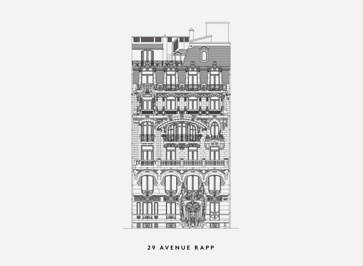 29 Avenue Rapp. Paris Haussmann. Modèle de ville/Modelo de ciudad. Imagen © cortesía de LAN 