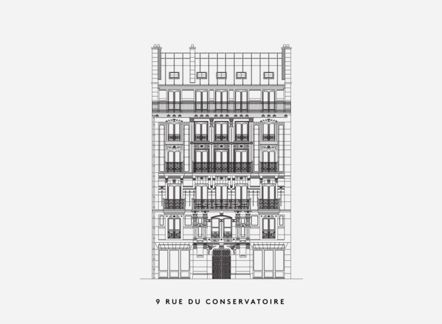 9 rue du Conservatoire. Paris Haussmann. Modèle de ville/Modelo de ciudad. Imagen © cortesía de LAN 