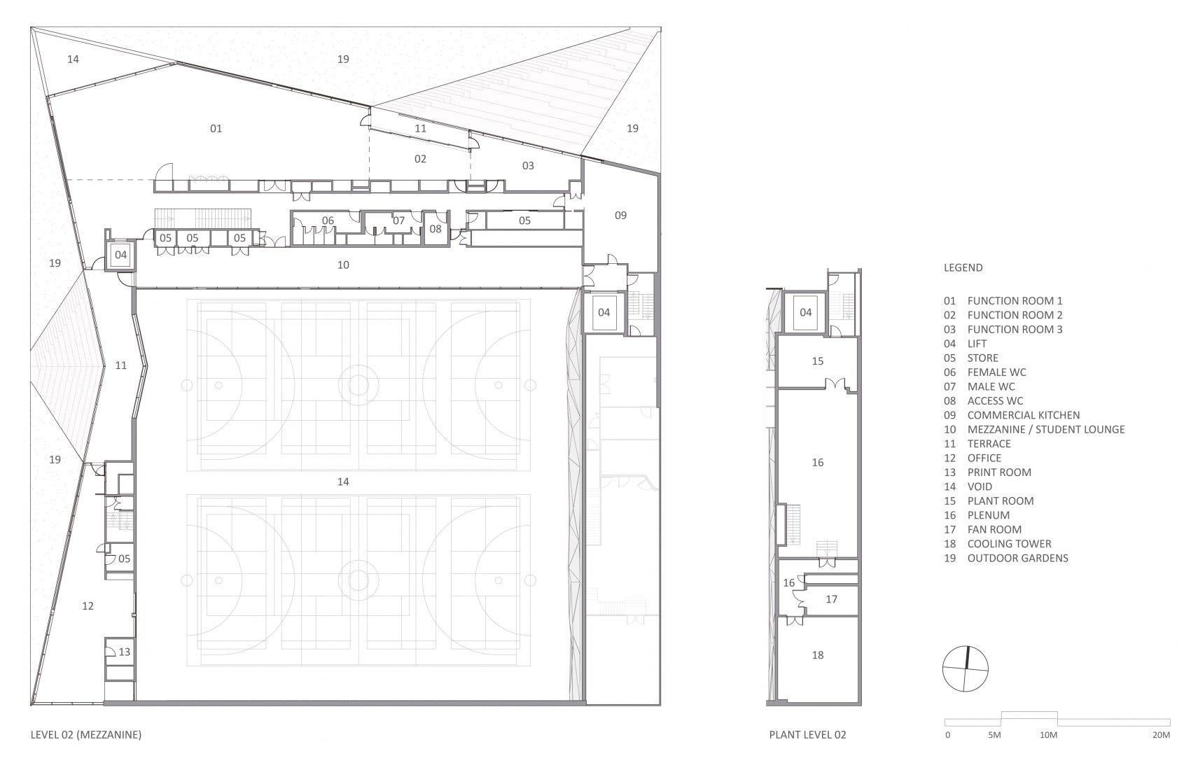 First floor plan. UniSA Pridham Hall Adelaide by Snøhetta.
