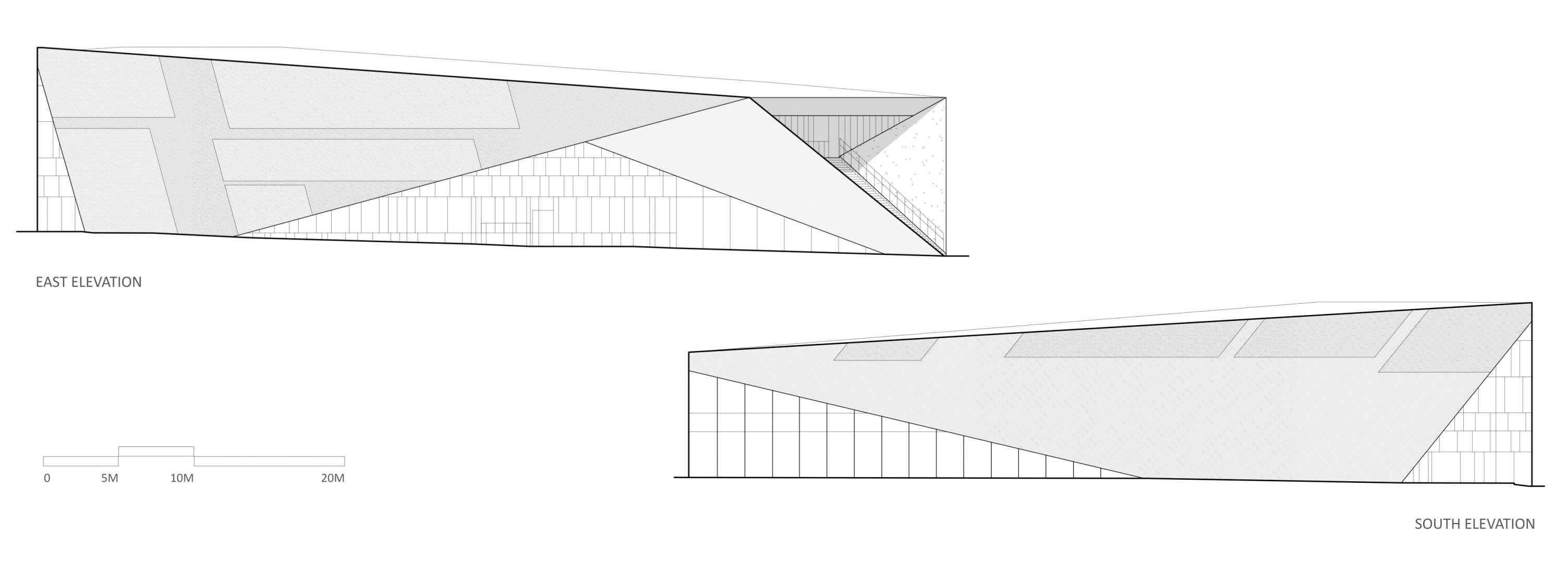 Elevation. UniSA Pridham Hall Adelaide by Snøhetta.