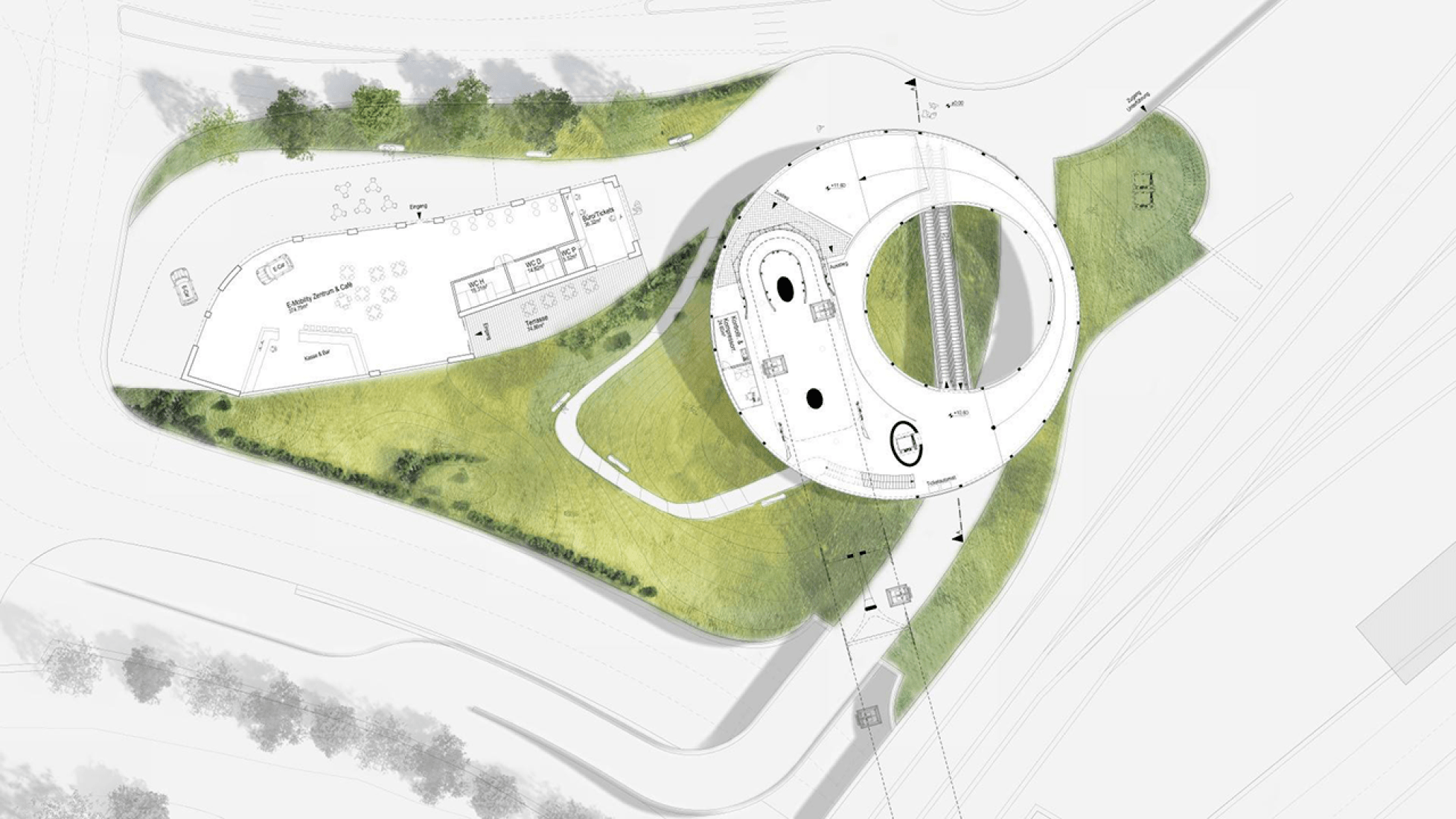 Planta baja. Nuevo teleférico de Bolzano por Snøhetta. Imagen © Snøhetta. 