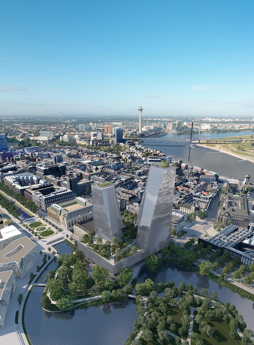 New Opera House for Düsseldorf by Snøhetta. Rendering by Centrum/Snøhetta/Boomtown
