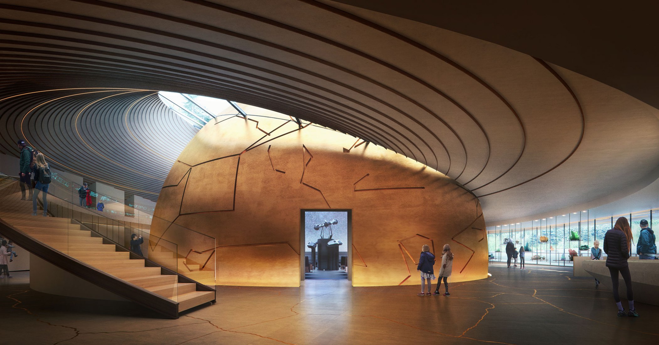 Rendering. Norway’s largest astronomical facility by Snøhetta. Image © Snøhetta/Plompmozes