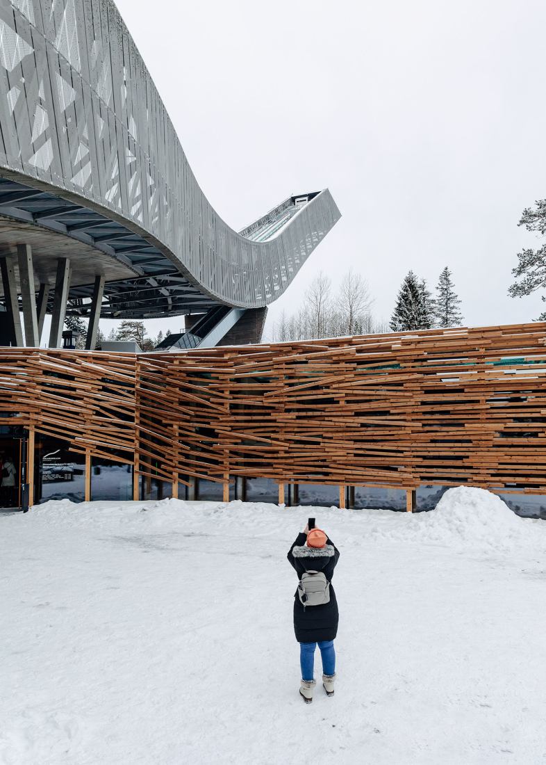 Renovation and extension of the Norwegian Skimuseet by Snøhetta. Photograph by Thomas Ekström.