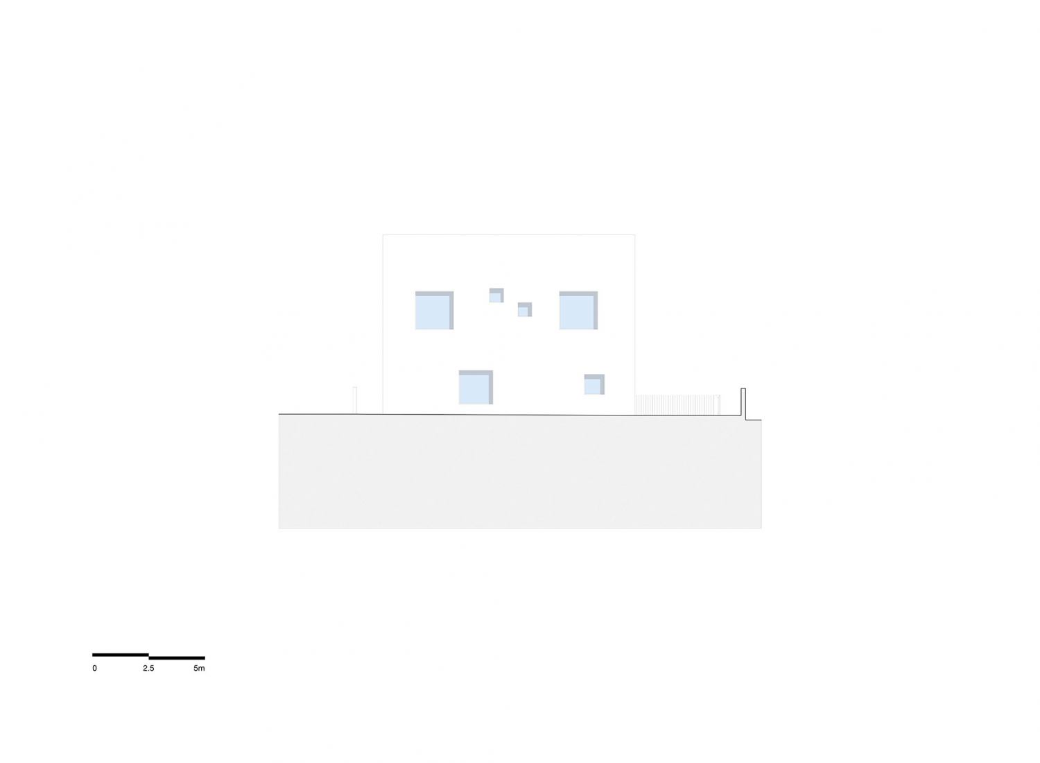 Plano de alzado. Casa SV por Spaceworkers.