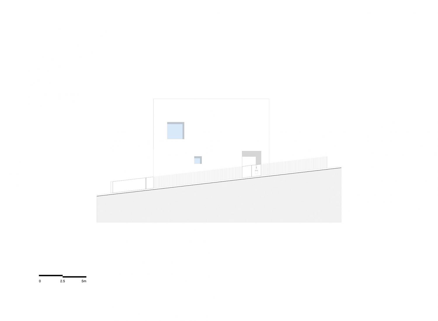 Plano de alzado. Casa SV por Spaceworkers.