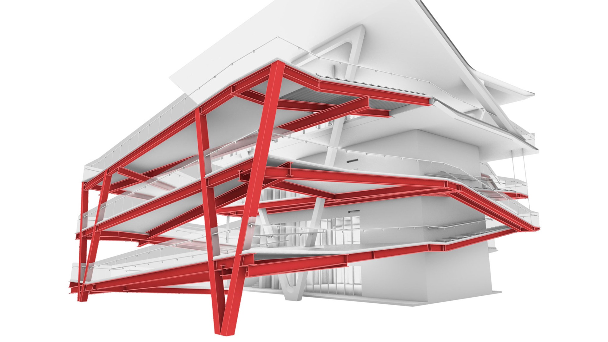 Estructura de acero de los suelos apilables. Isla estelar por SpActrum.