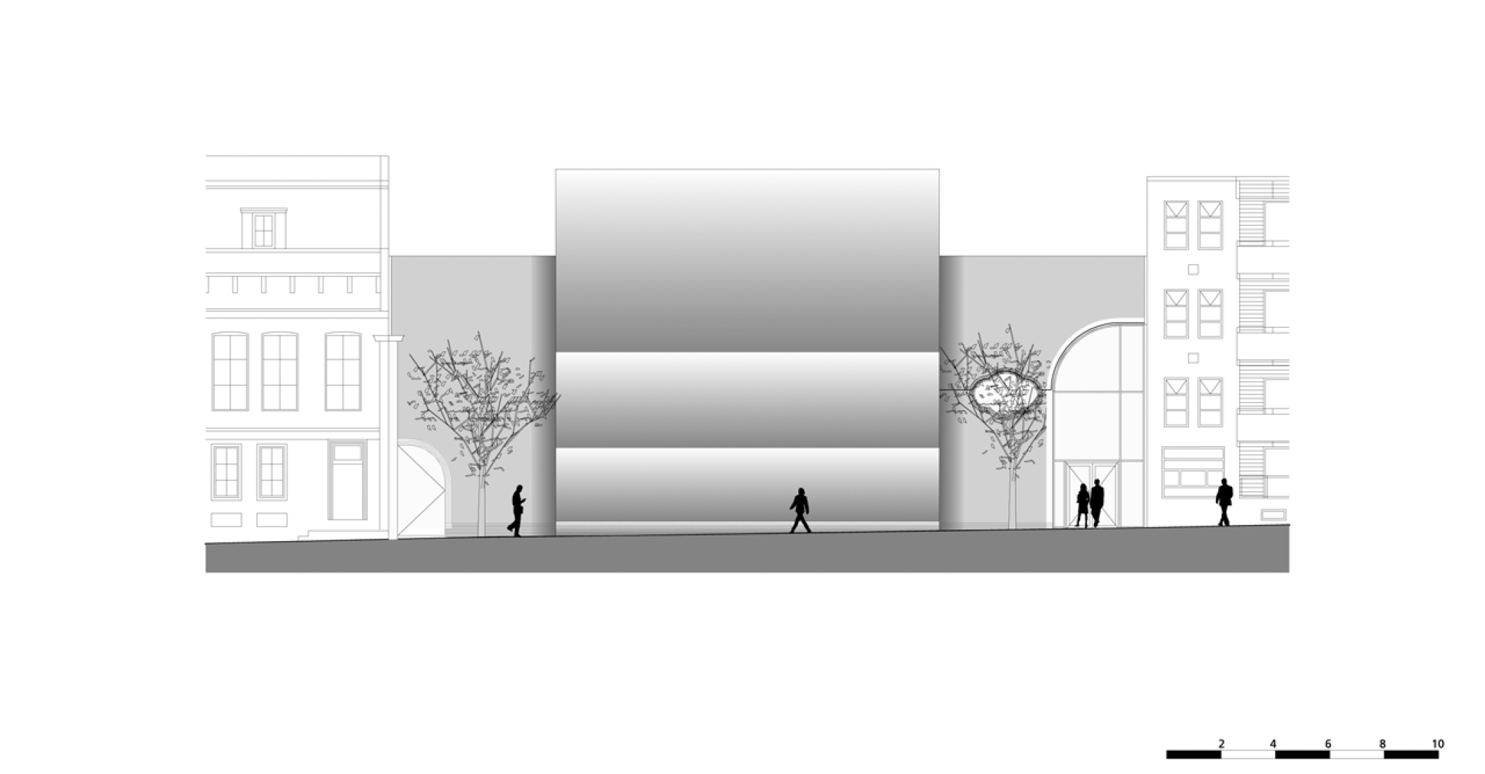 Elevation. Sports Block Groningen by Marlies Rohmer Architects & Urbanists.