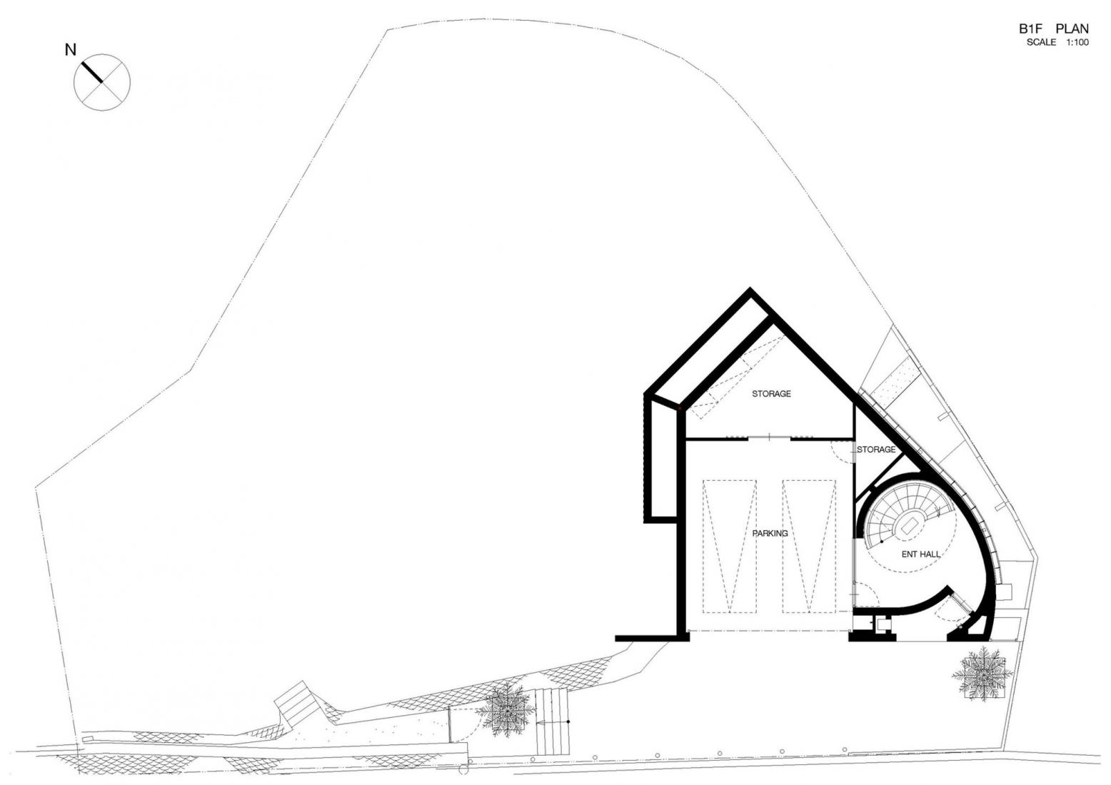 Groun floor plan. Villa A by teamSTAR.