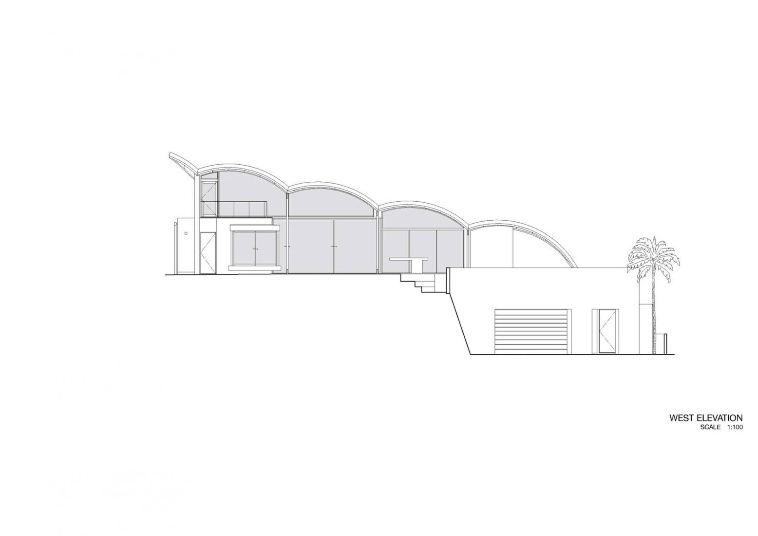 West elevation. Villa A by teamSTAR.