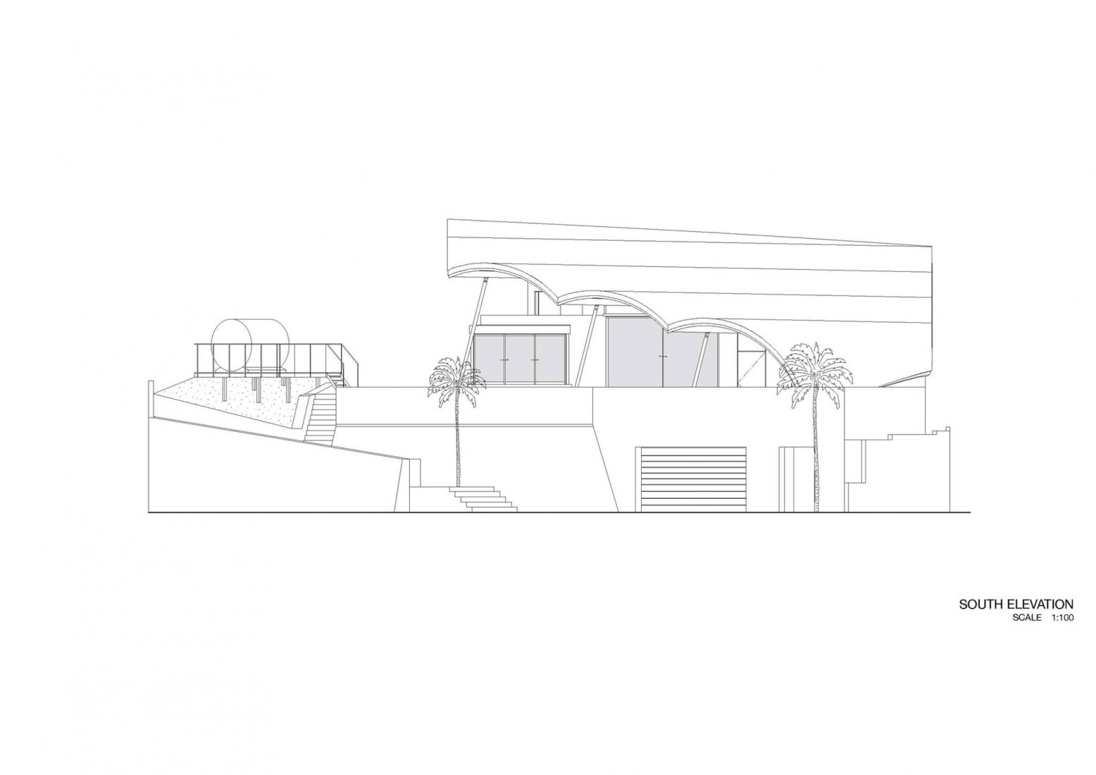 South elevation. Villa A by teamSTAR.