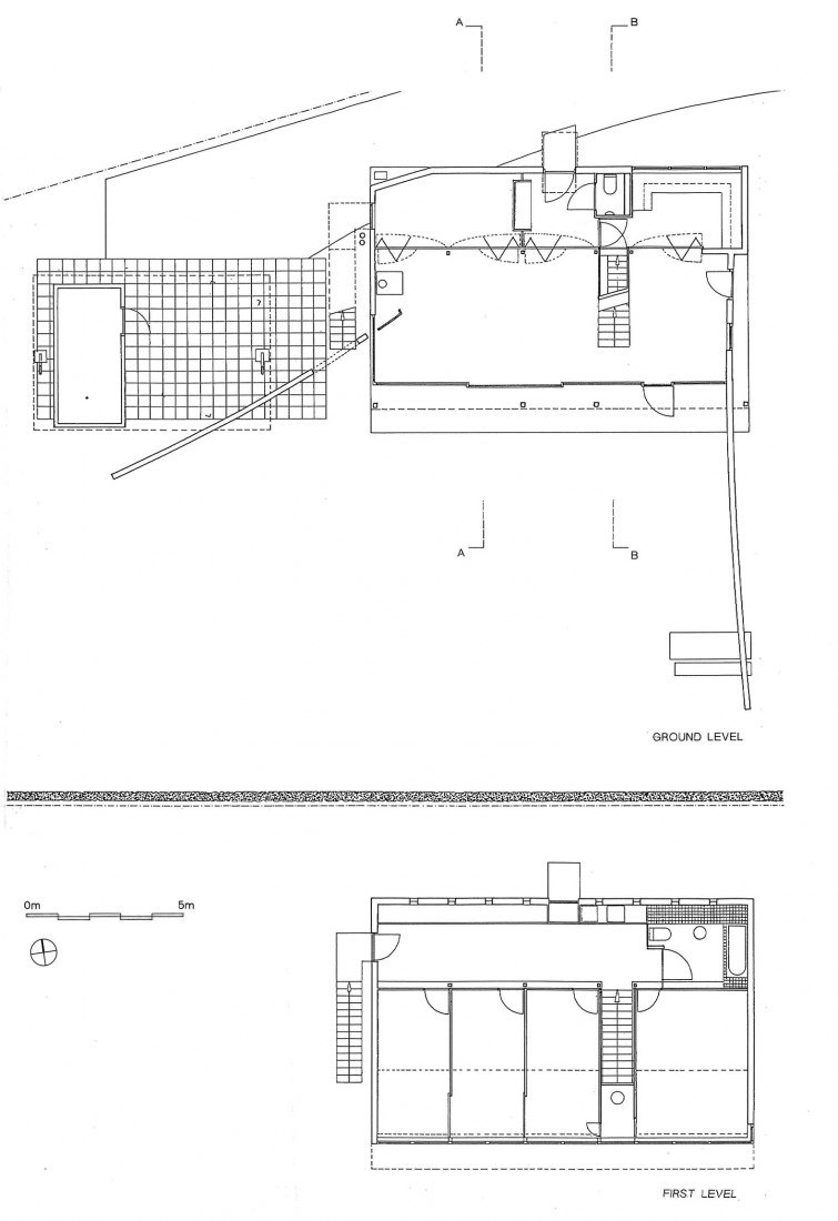 Planta baja y primera. Villa VP por Stèphane Beel Architects. Cortesía de Ittinerant Office. 