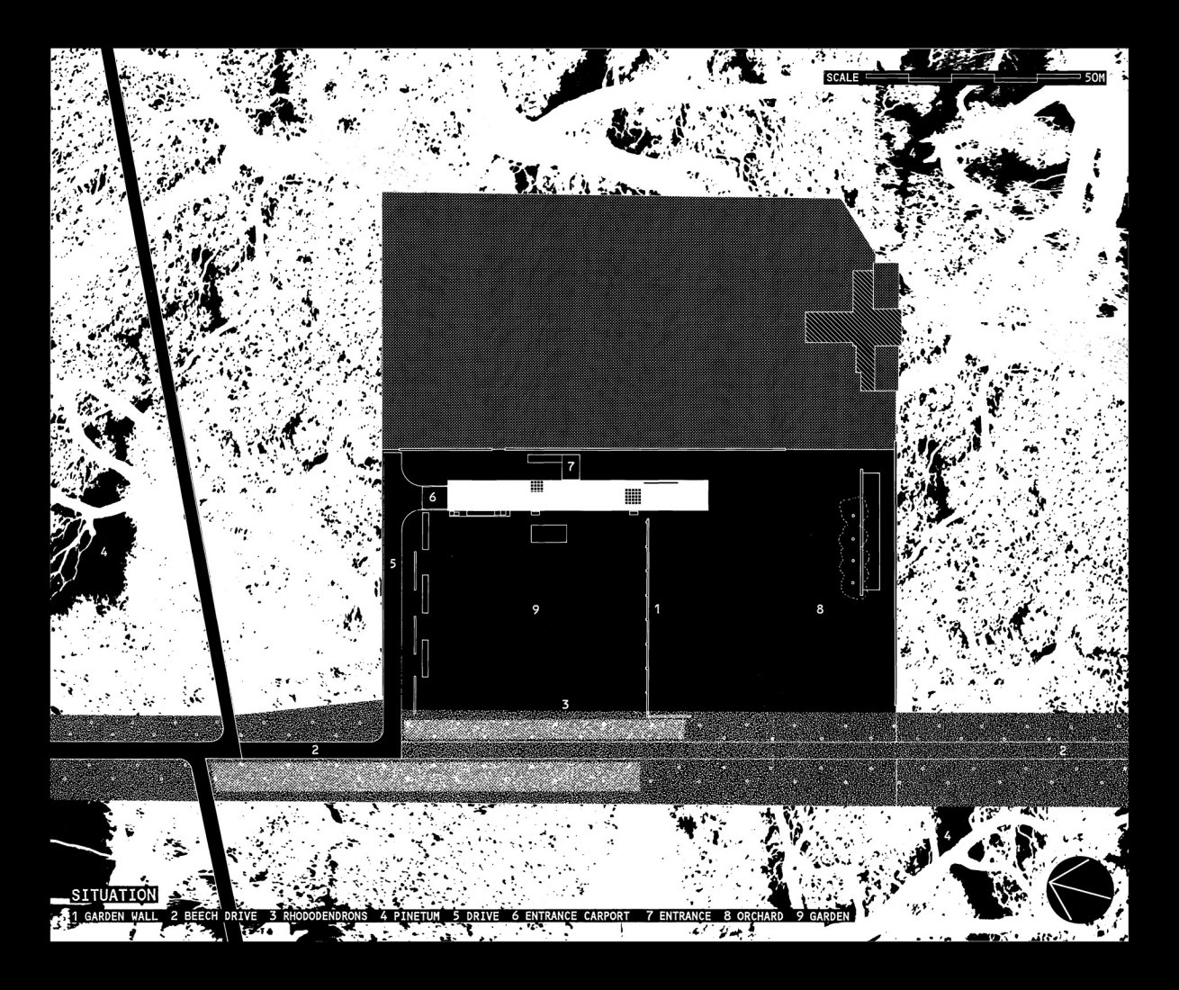 Plano de situación. Villa M por Stèphane Beel Architects. Cortesía de Ittinerant Office. 