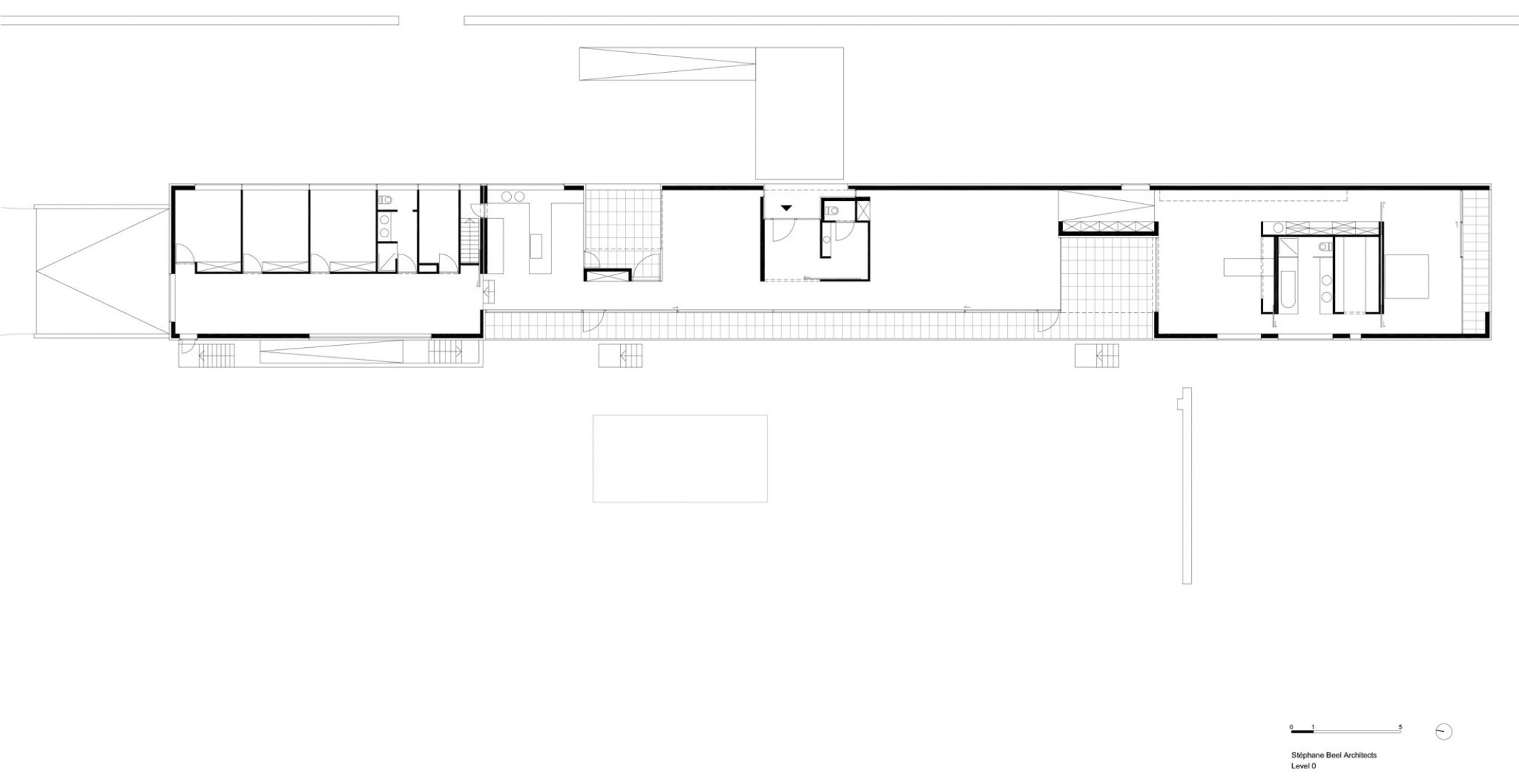 Planta baja. Villa M por Stèphane Beel Architects. Cortesía de Ittinerant Office. 