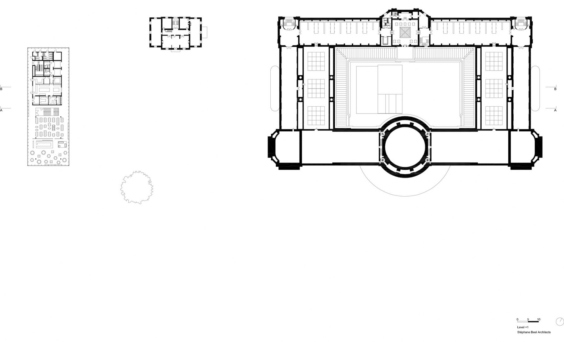 Level 1 plan. Africa Museum by Stèphane Beel Architects.