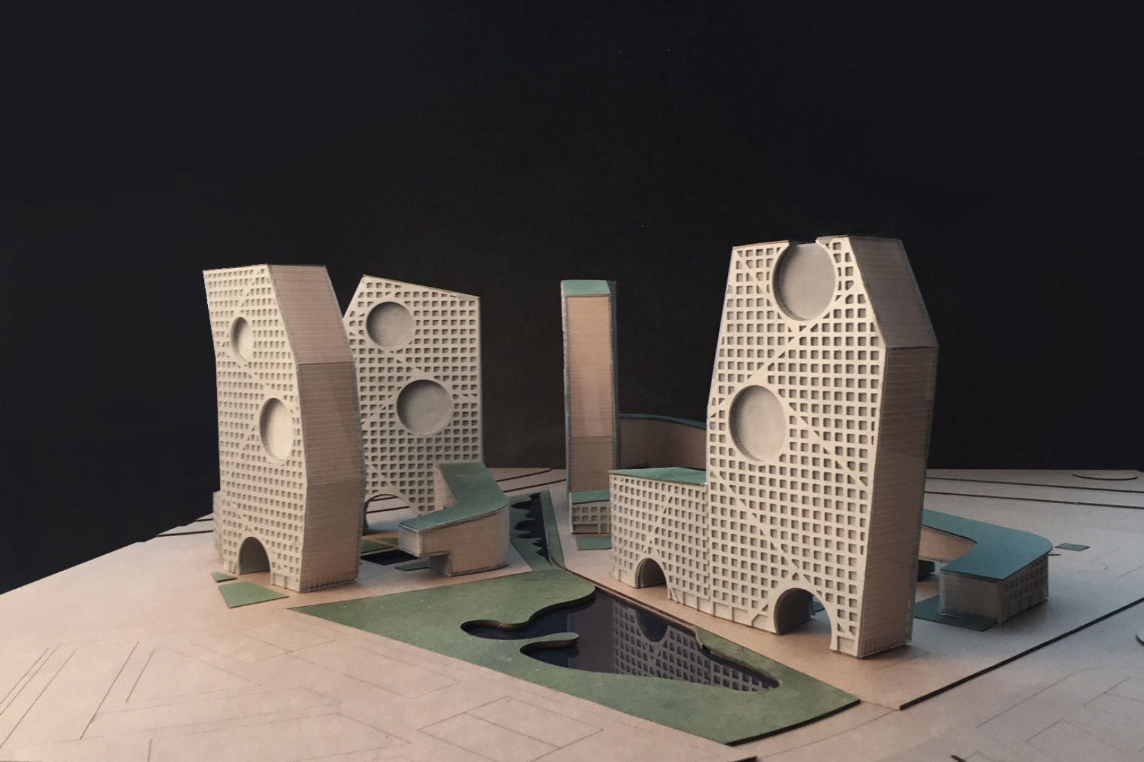 Model. Steven Holl Architects Wins International Design Competition for New Residential Quarters in Moscow.
