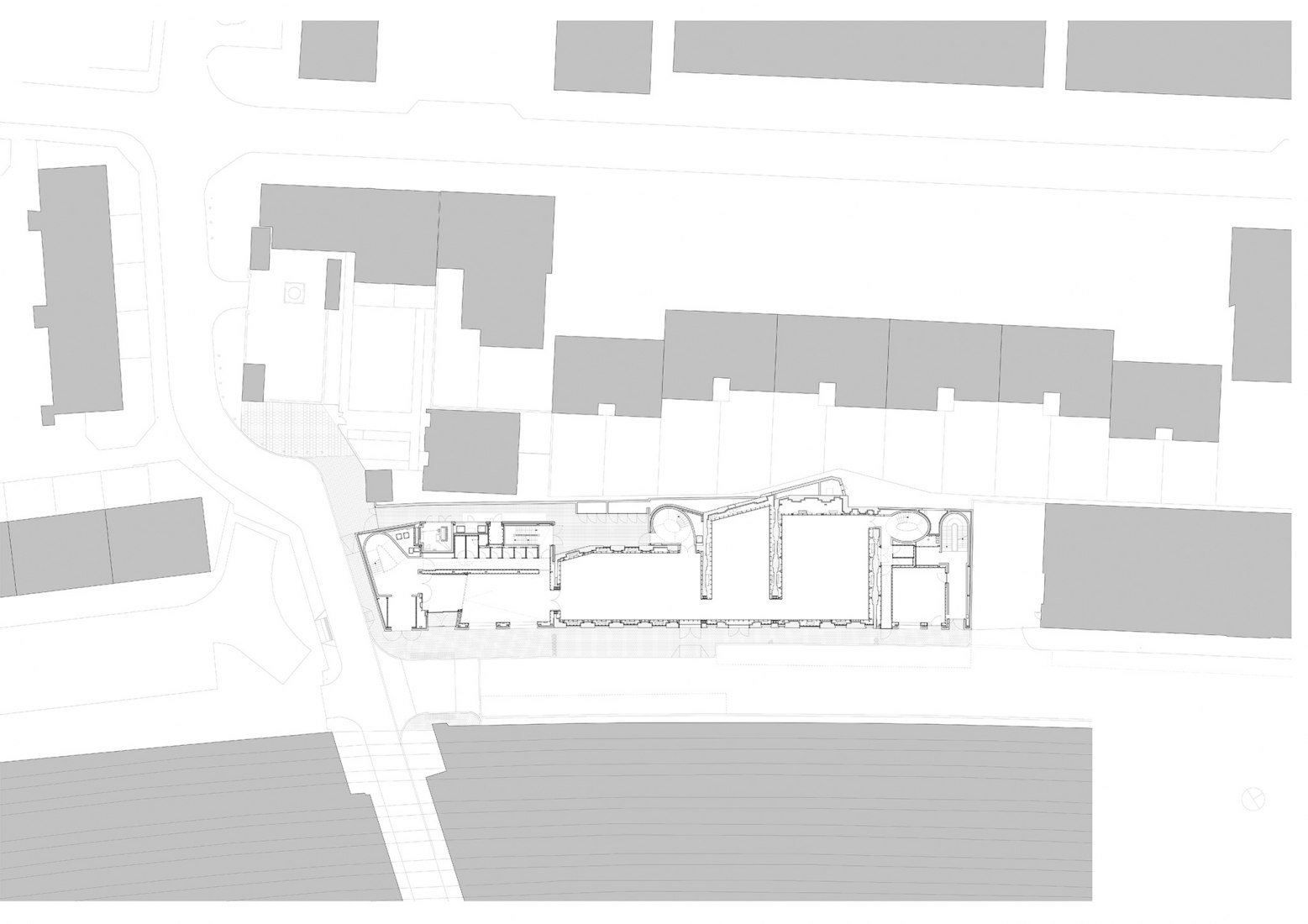 Ground floor plan. Newport Street Gallery © 2015 Caruso St John Architects