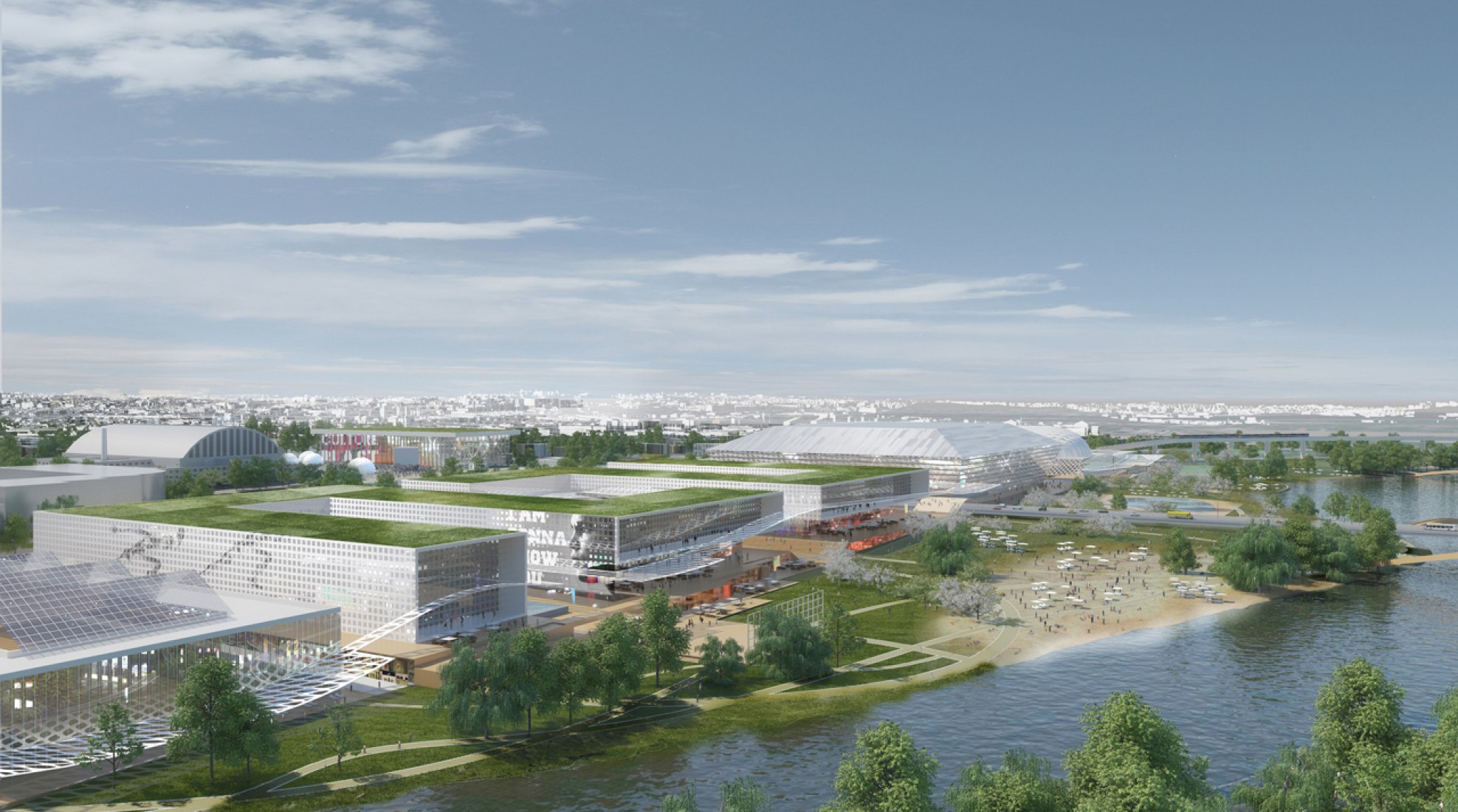 "Eje Norte-Sur". Ideas para el RFK Stadium-Armory Campus por OMA. Imagen © cortesía de OMA.