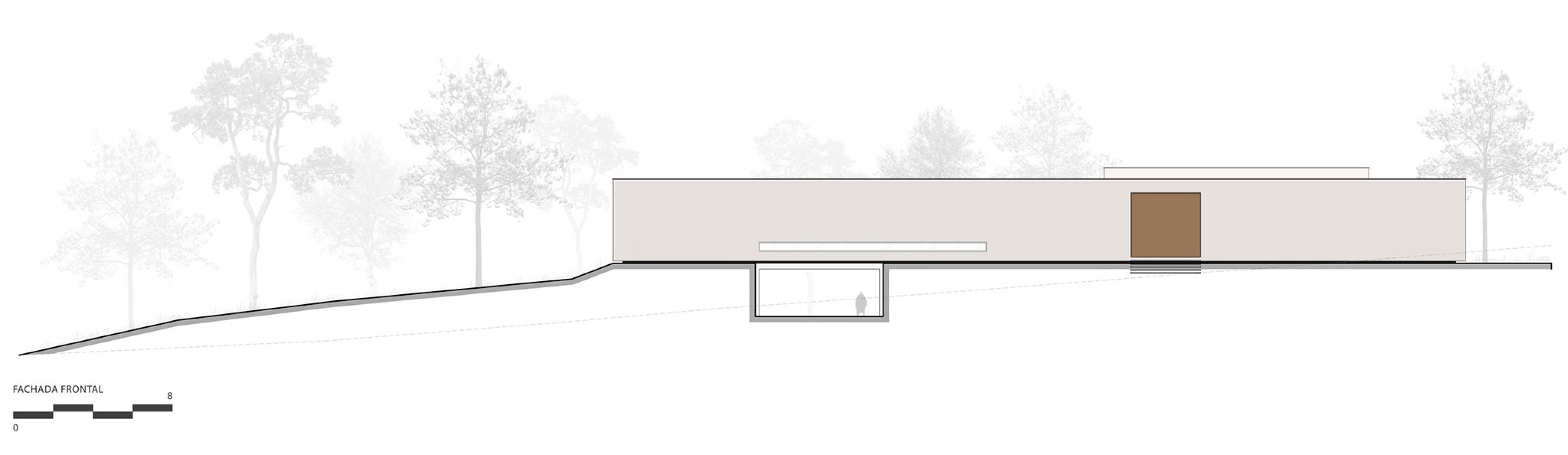 Section. Casa Paineiras by Studio Bruno Porto.