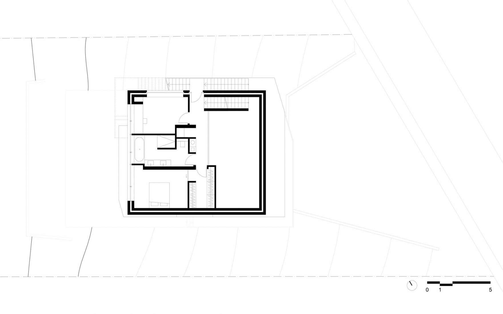 Planta +3. Casa Röhrig por Studio Hertweck.