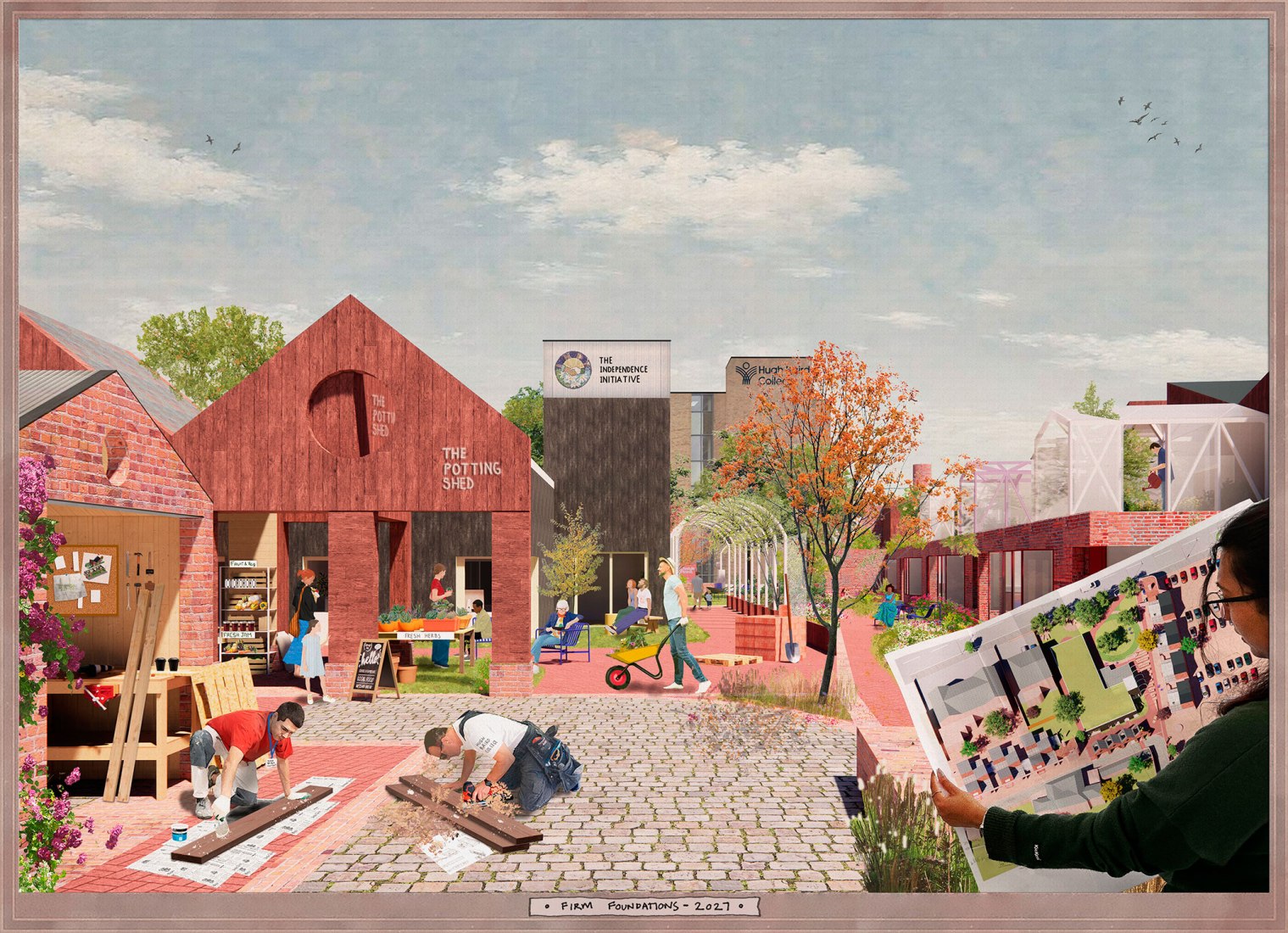 The 2023 Davidson Prize Winner. "Helping Hands - A Warm Welcome" by Studio MUTT and Neighbourhood with The Independence Initiative, Hugh Baird College, Islington Hostel Outreach, Amber Akaunu, Peter O’Neil and Dead Good Poets Society.