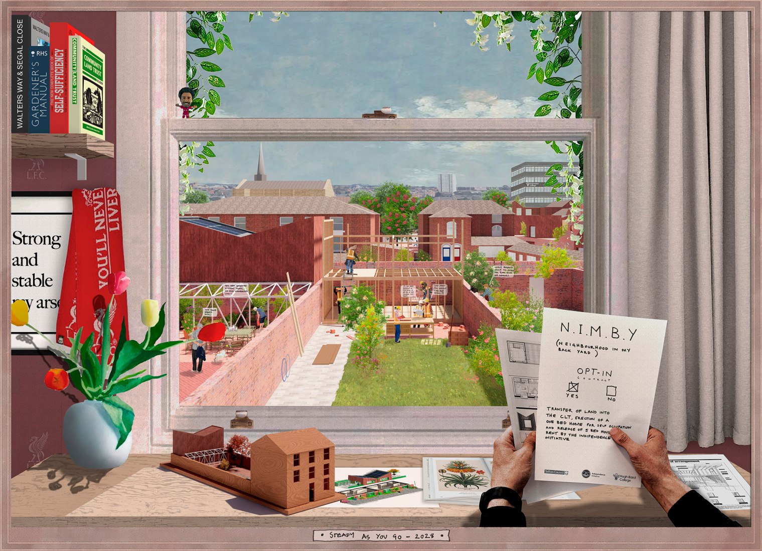 The 2023 Davidson Prize Winner. "Helping Hands - A Warm Welcome" by Studio MUTT and Neighbourhood with The Independence Initiative, Hugh Baird College, Islington Hostel Outreach, Amber Akaunu, Peter O’Neil and Dead Good Poets Society.