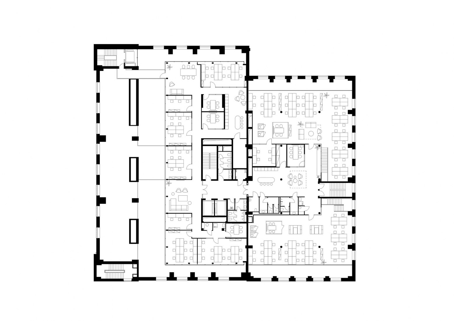 Planta tercera. Base4Work Bratislava por Studio Perspektiv.